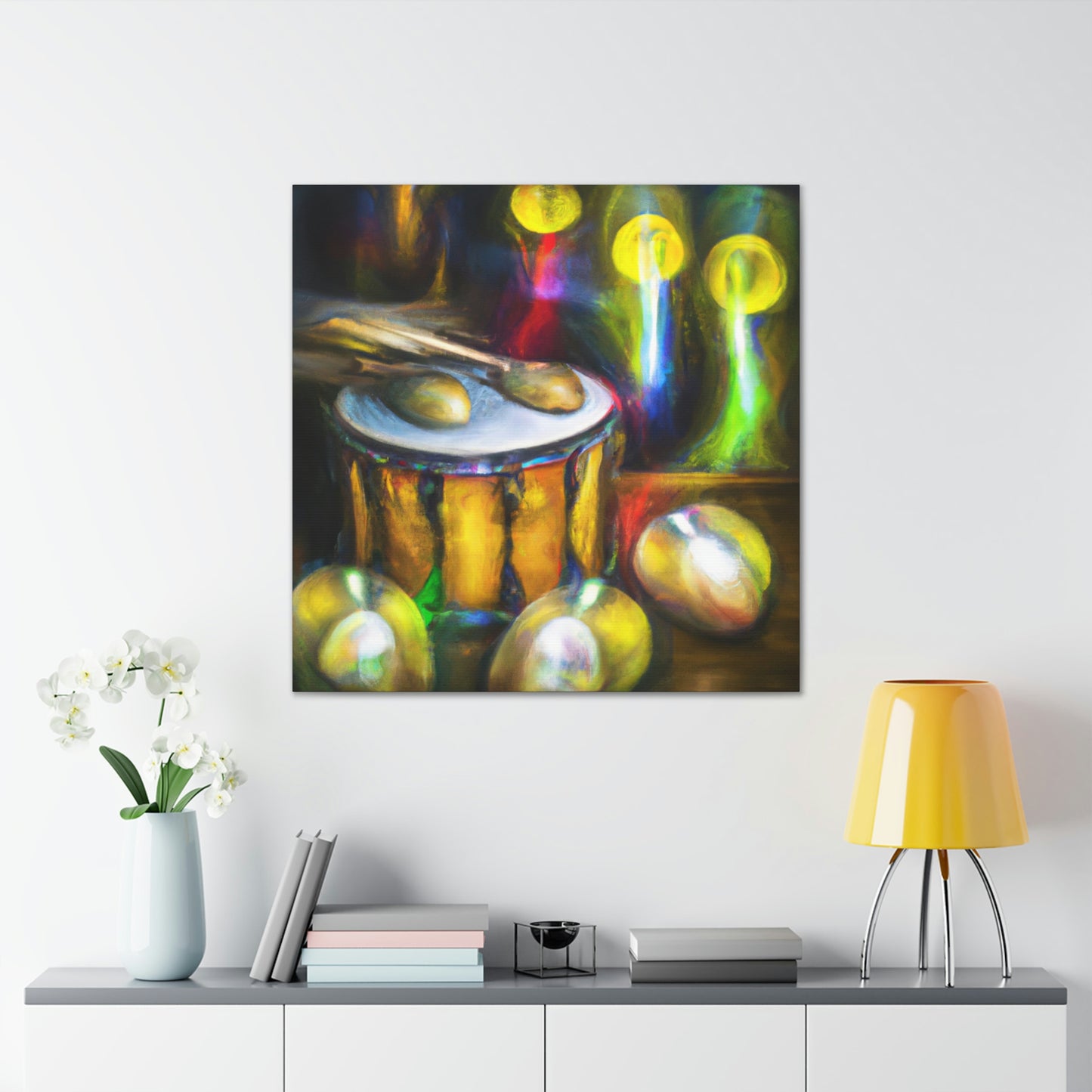 Bongos in Moonlight. - Canvas