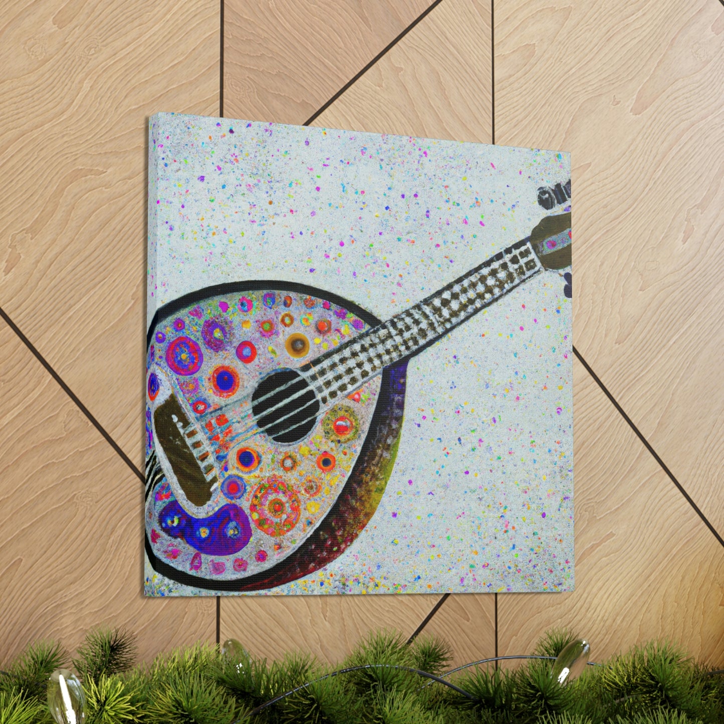 Mandolin in Pointillism - Canvas