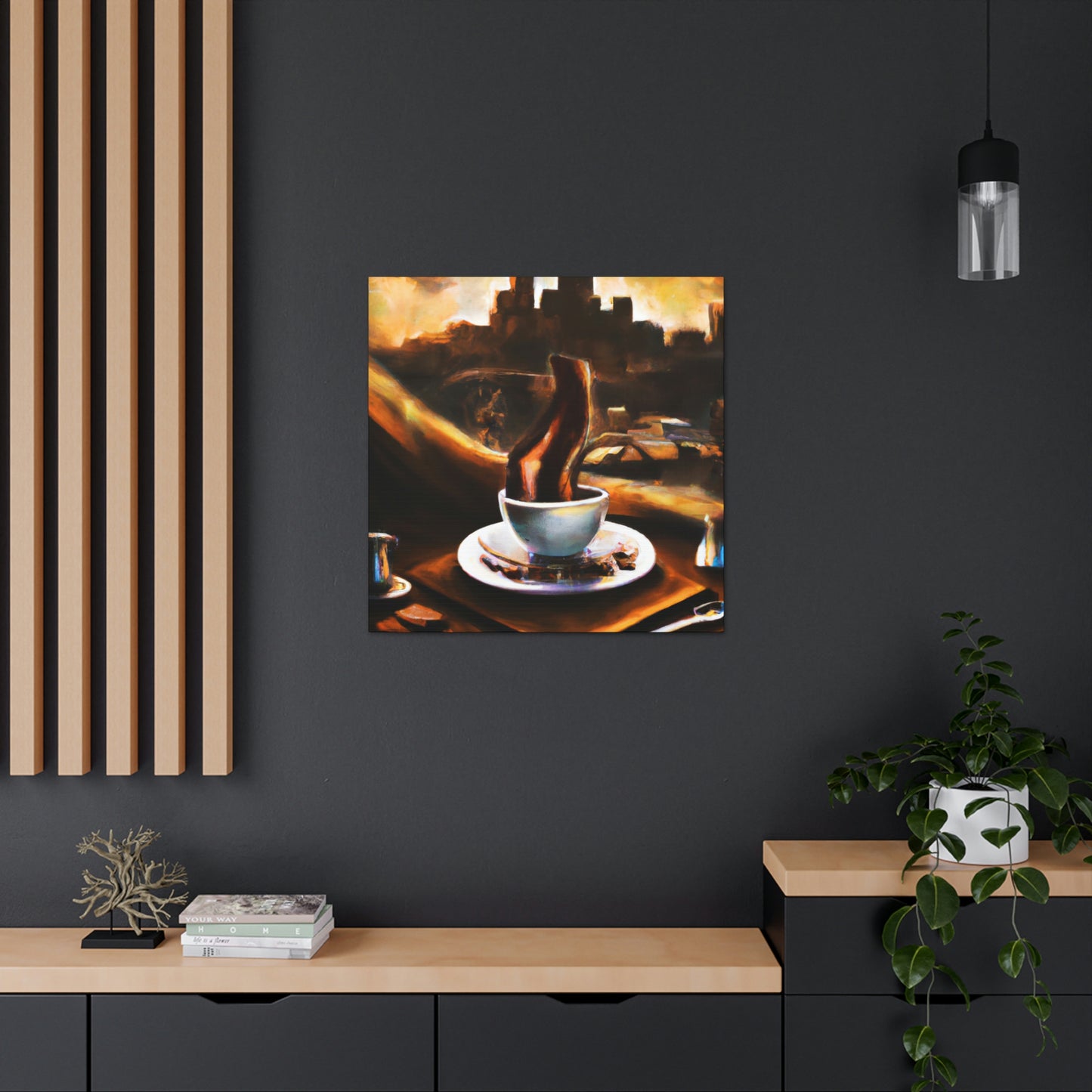 "Brewed Beauty of Coffee" - Canvas