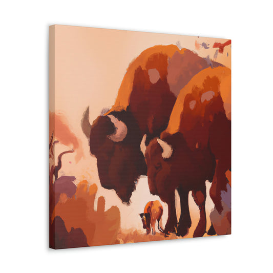 "Bison in Art Deco" - Canvas