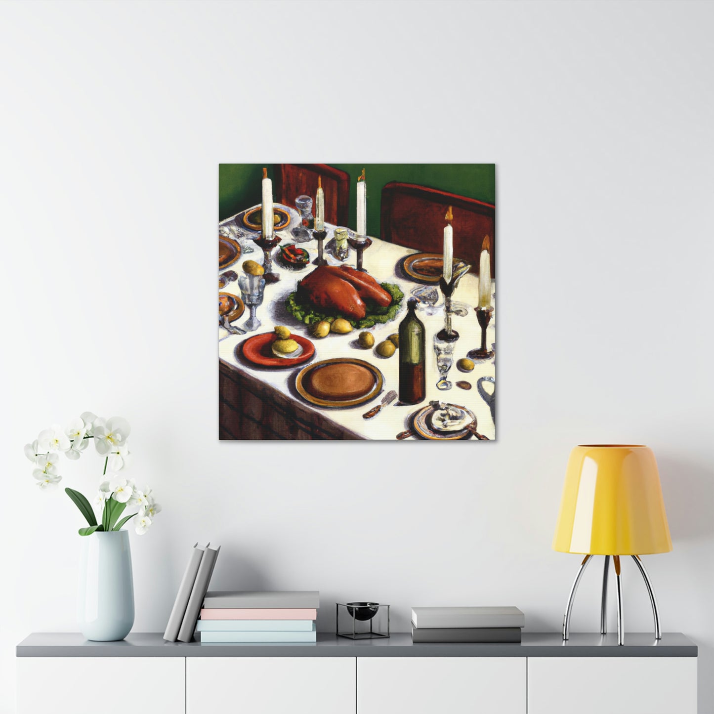 Family's Evening Meal - Canvas