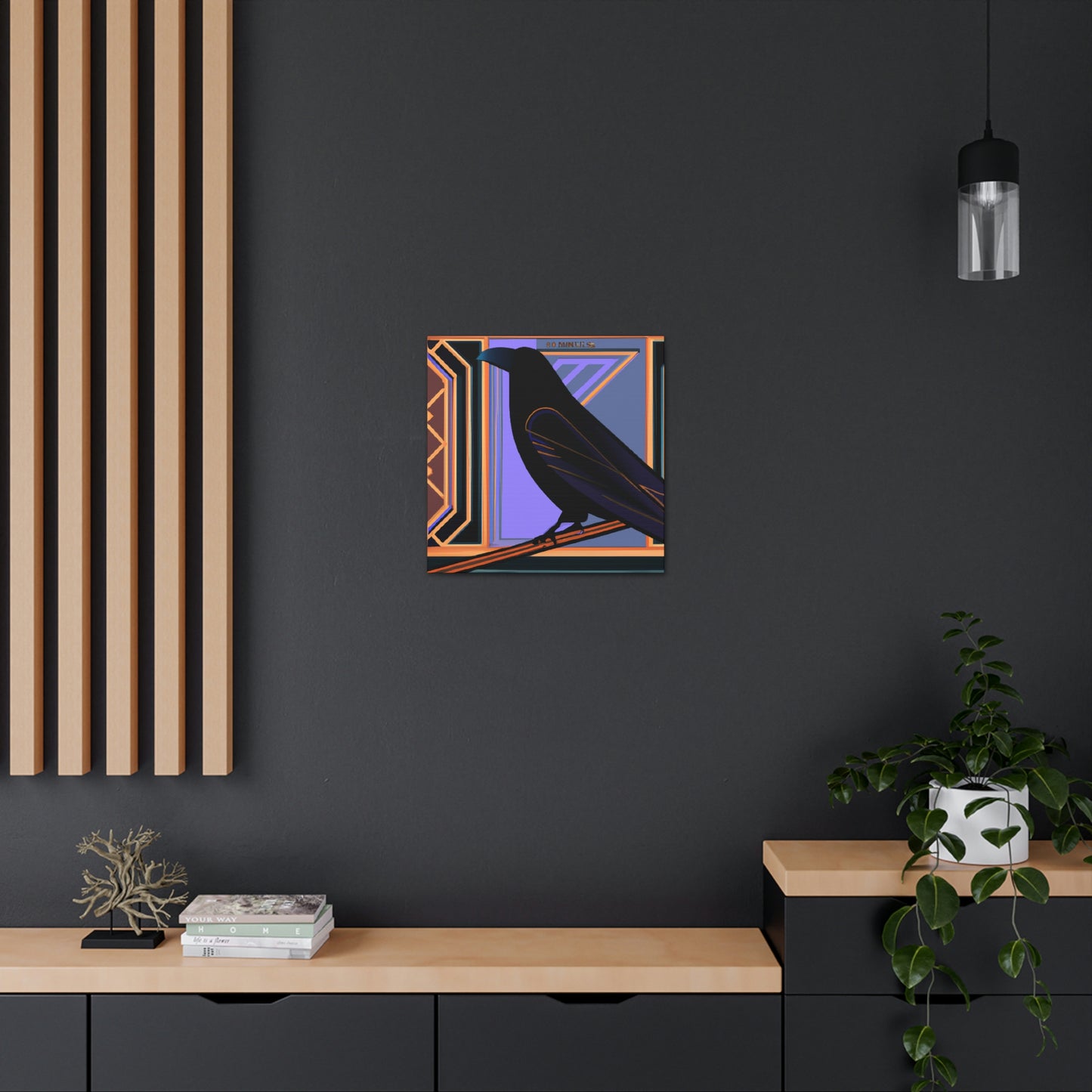 "Crow Over Art Deco." - Canvas