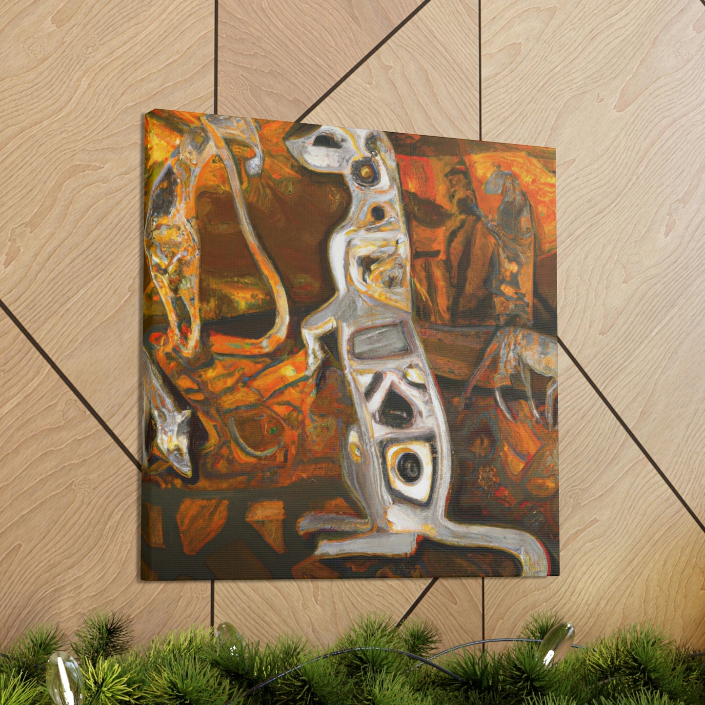 "Meerkat In Art Deco". - Canvas