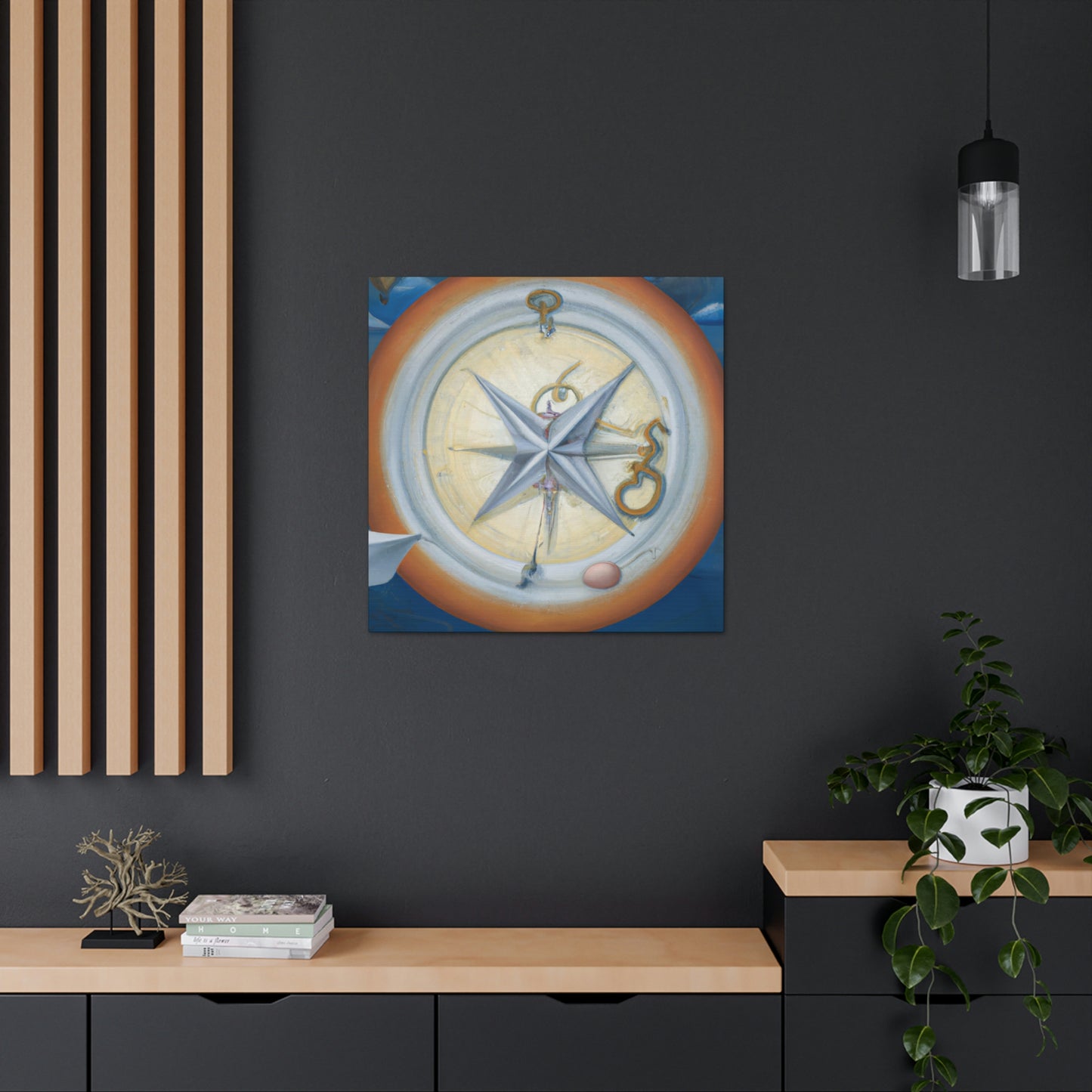 "Compass in Minimalism" - Canvas