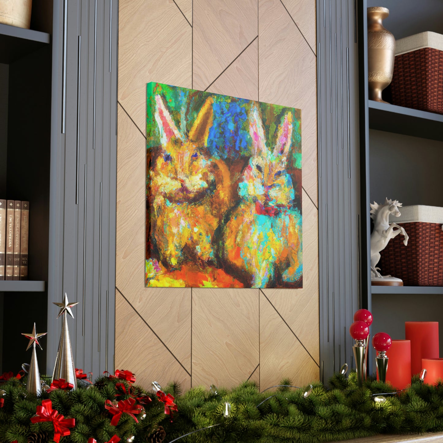 Rabbits in Springtime - Canvas