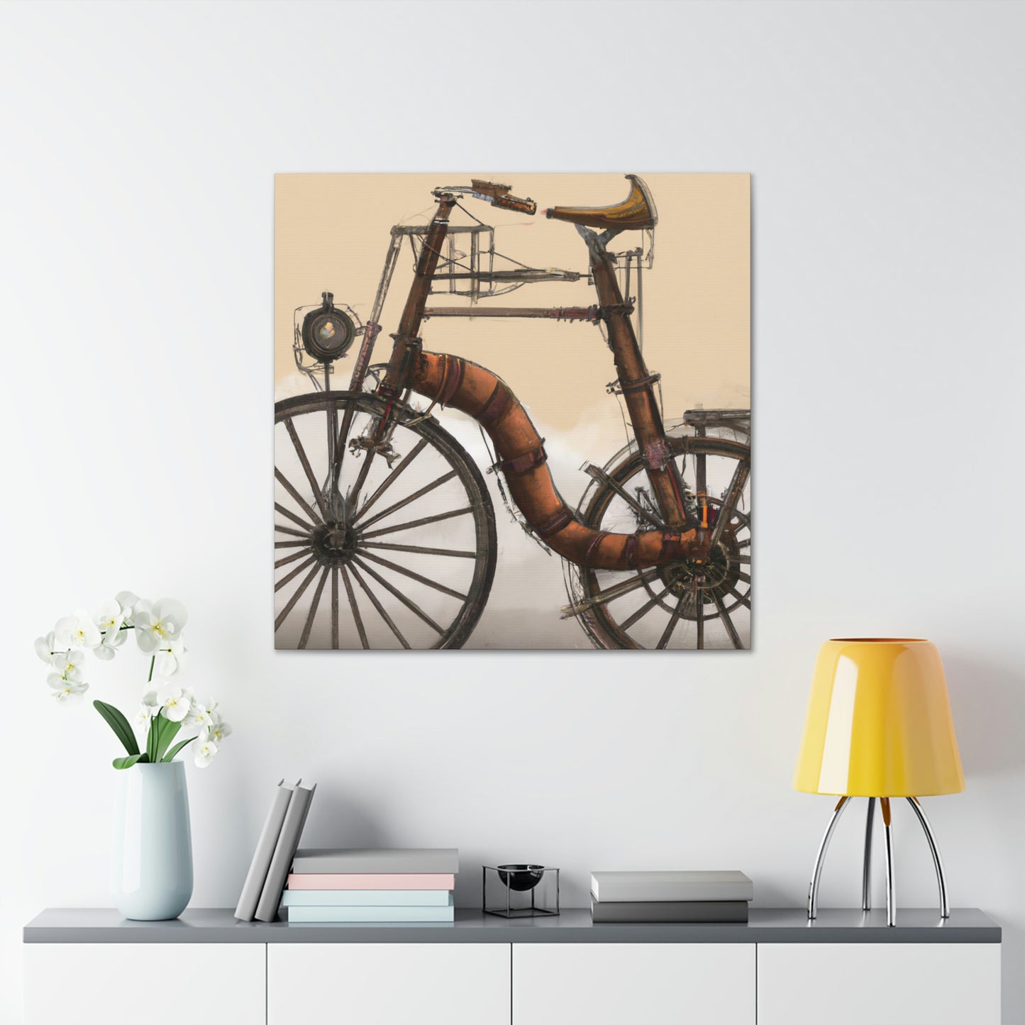 "The Clockwork Bicycle Ride" - Canvas