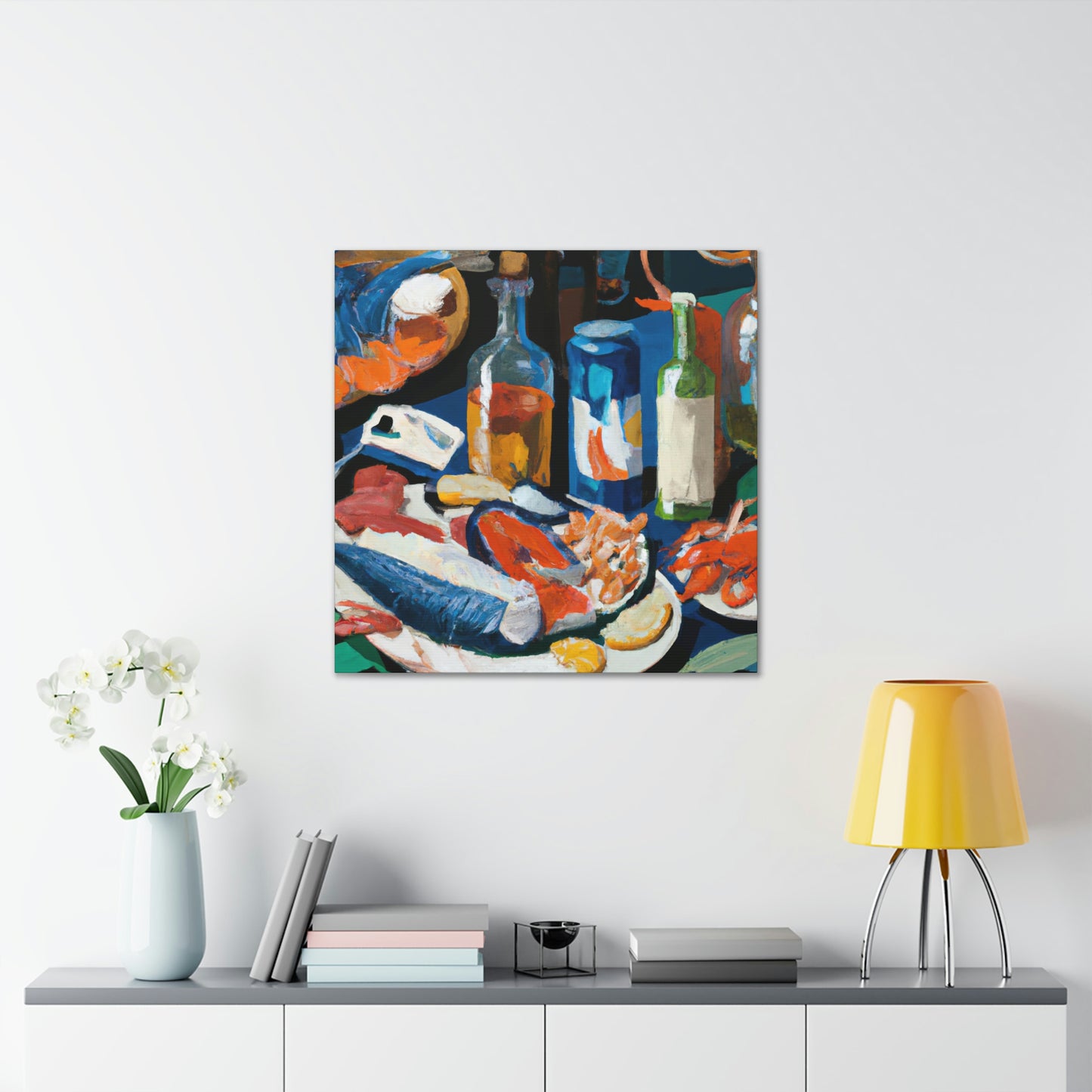 Seafood Neoclassical Feast - Canvas