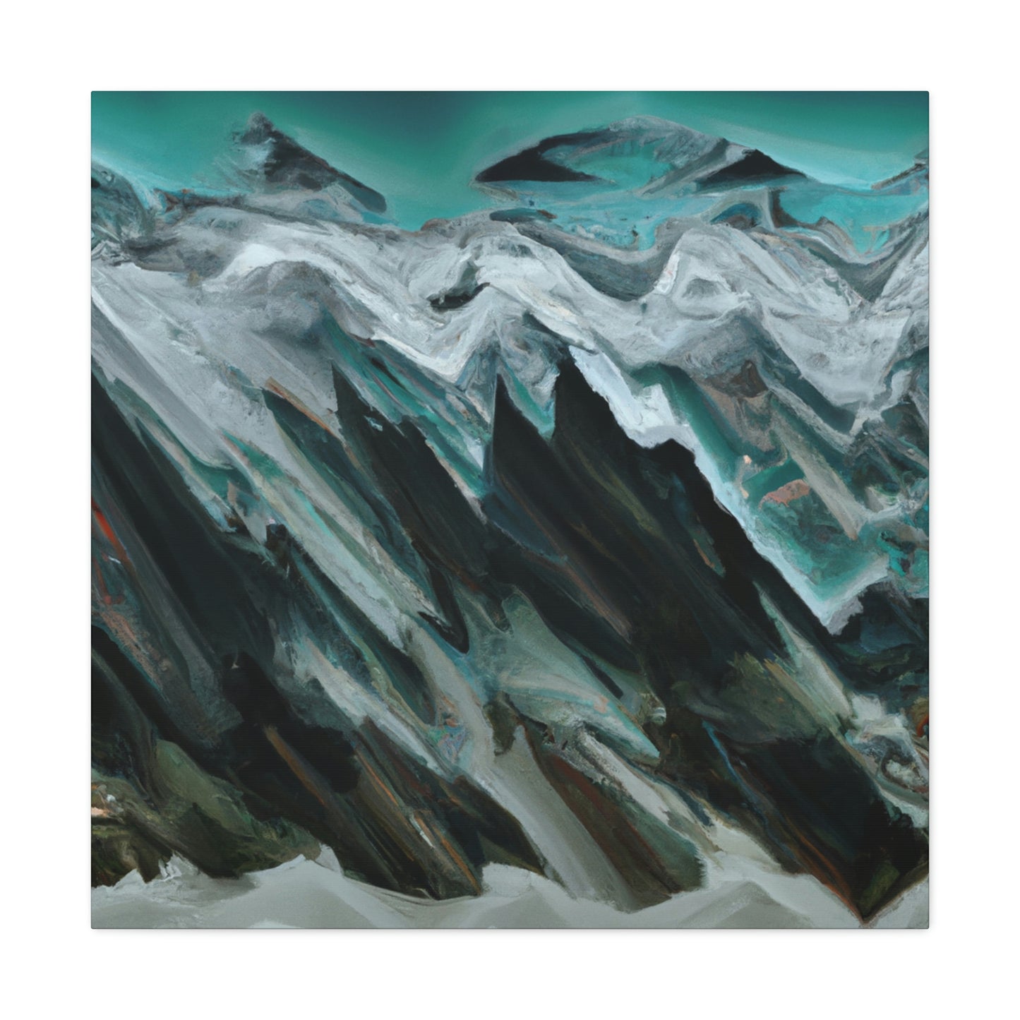 Glacier's Frozen Beauty. - Canvas