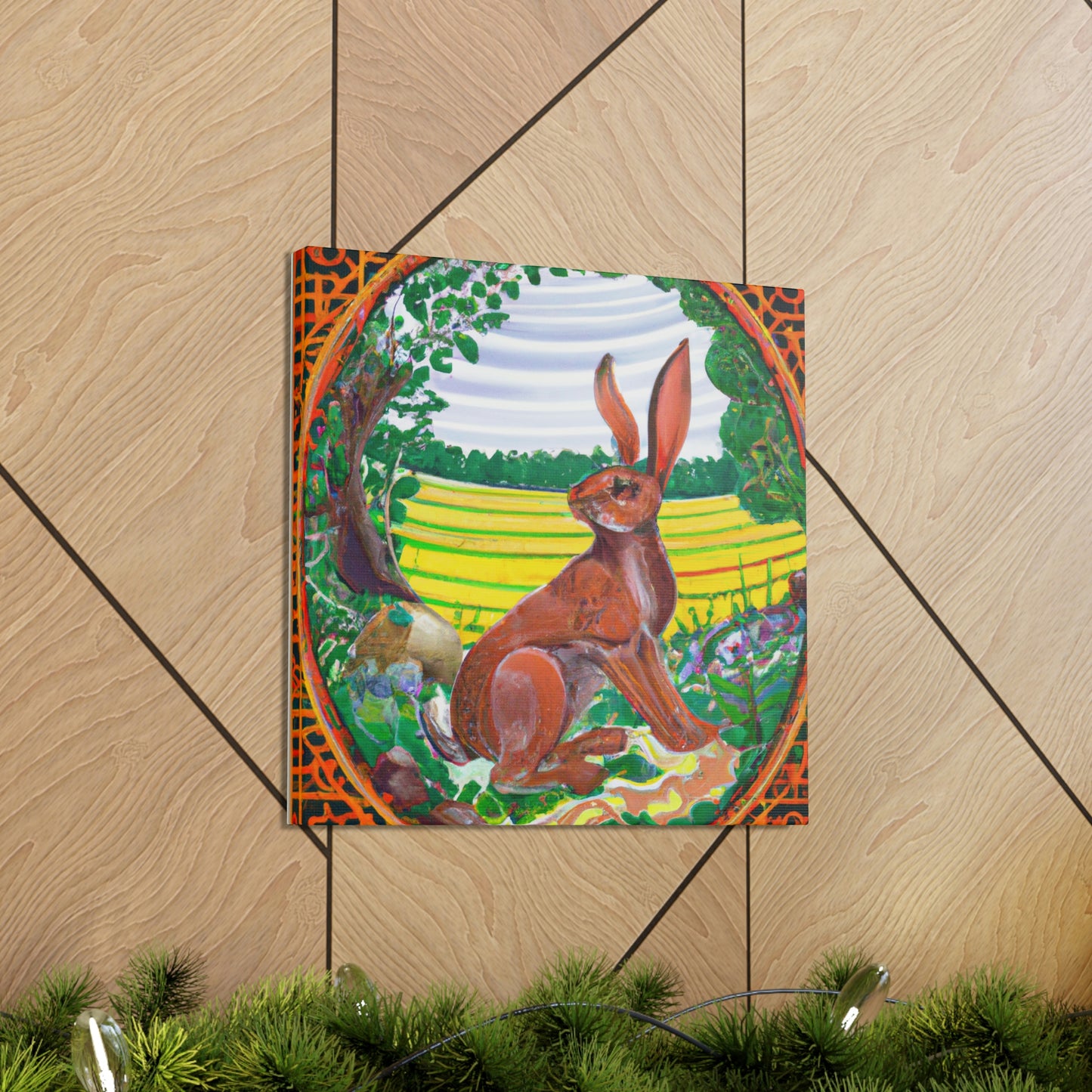 Rabbit in Art Nouveau - Canvas