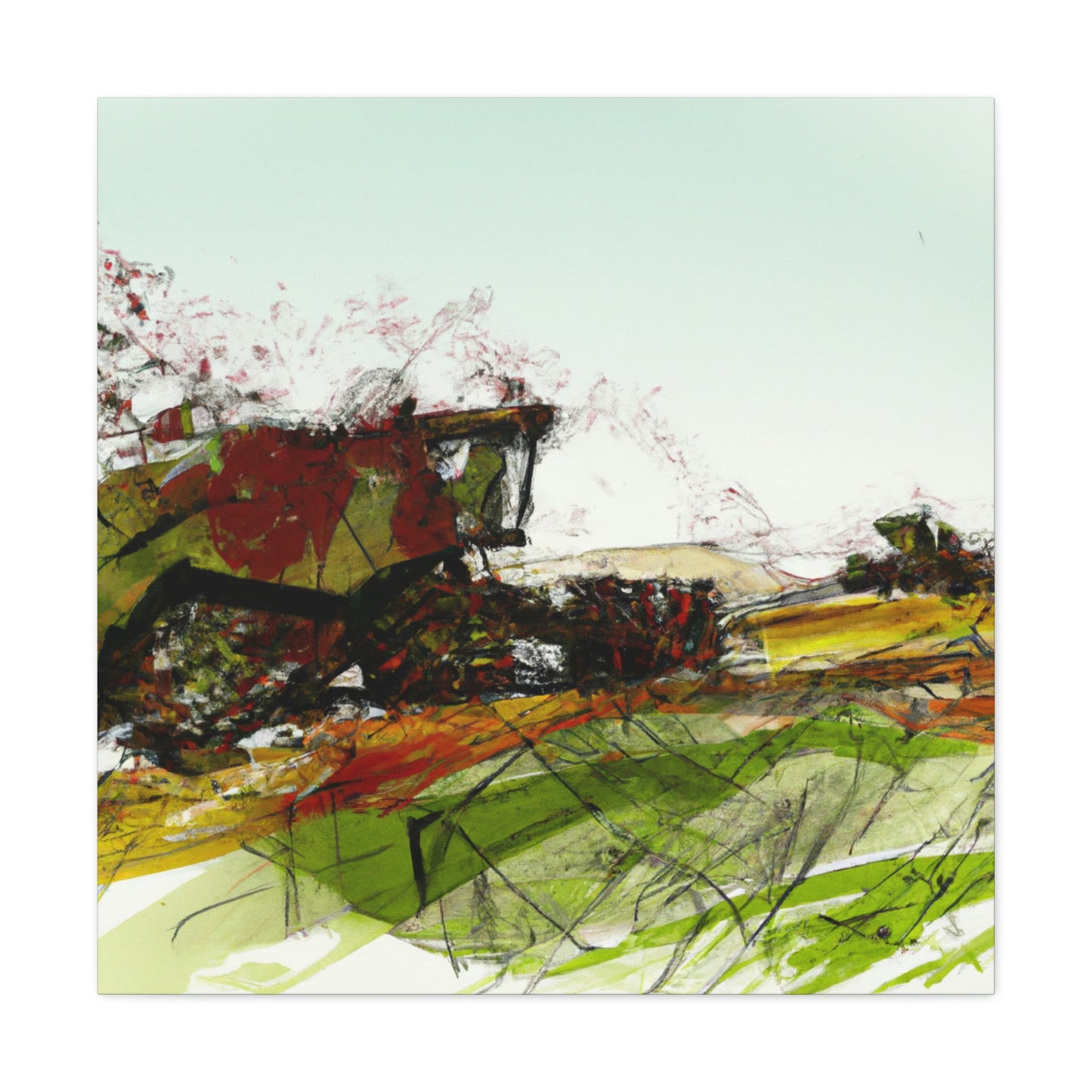 Harvesters in Harvest Time - Canvas