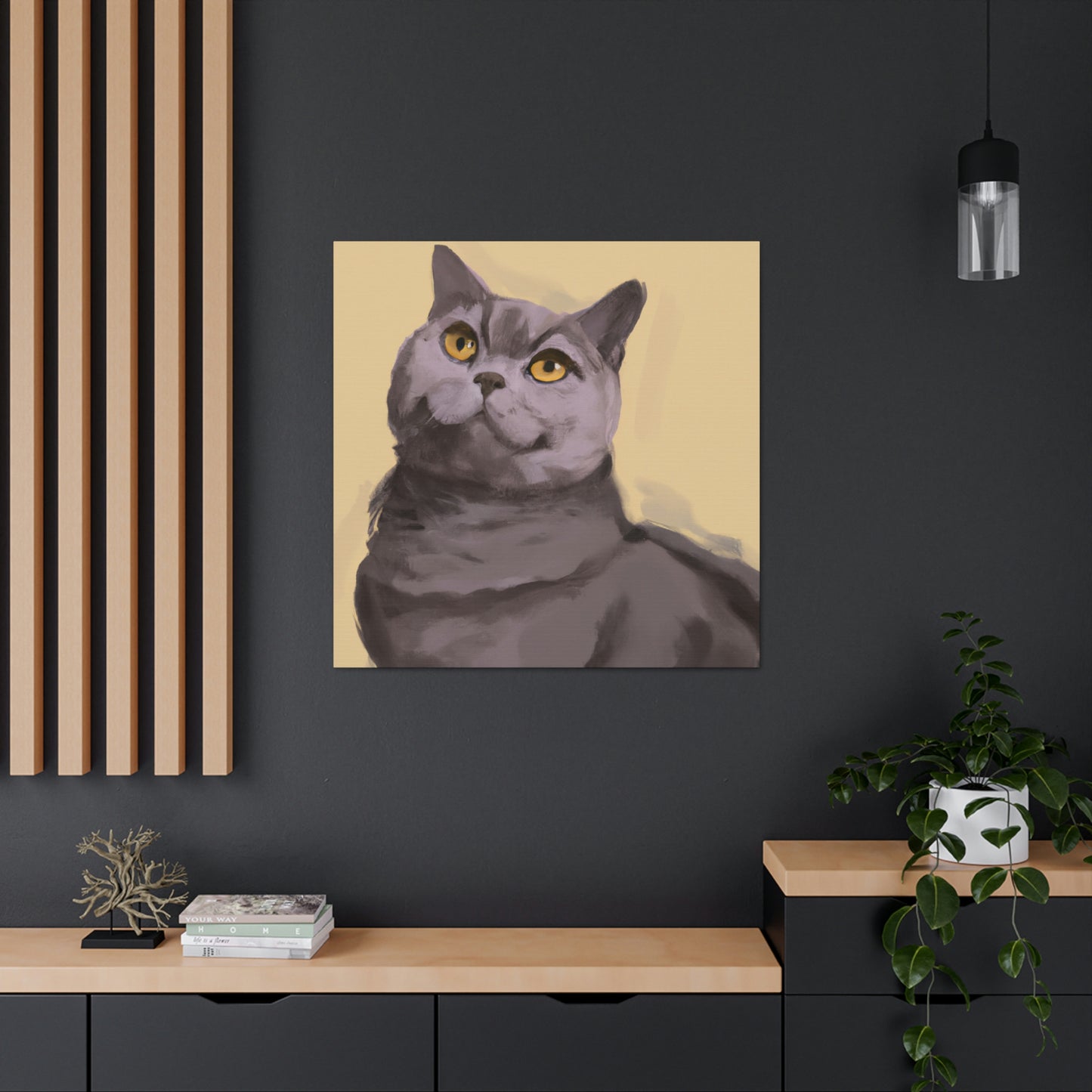 "Cat of Minimalism" - Canvas