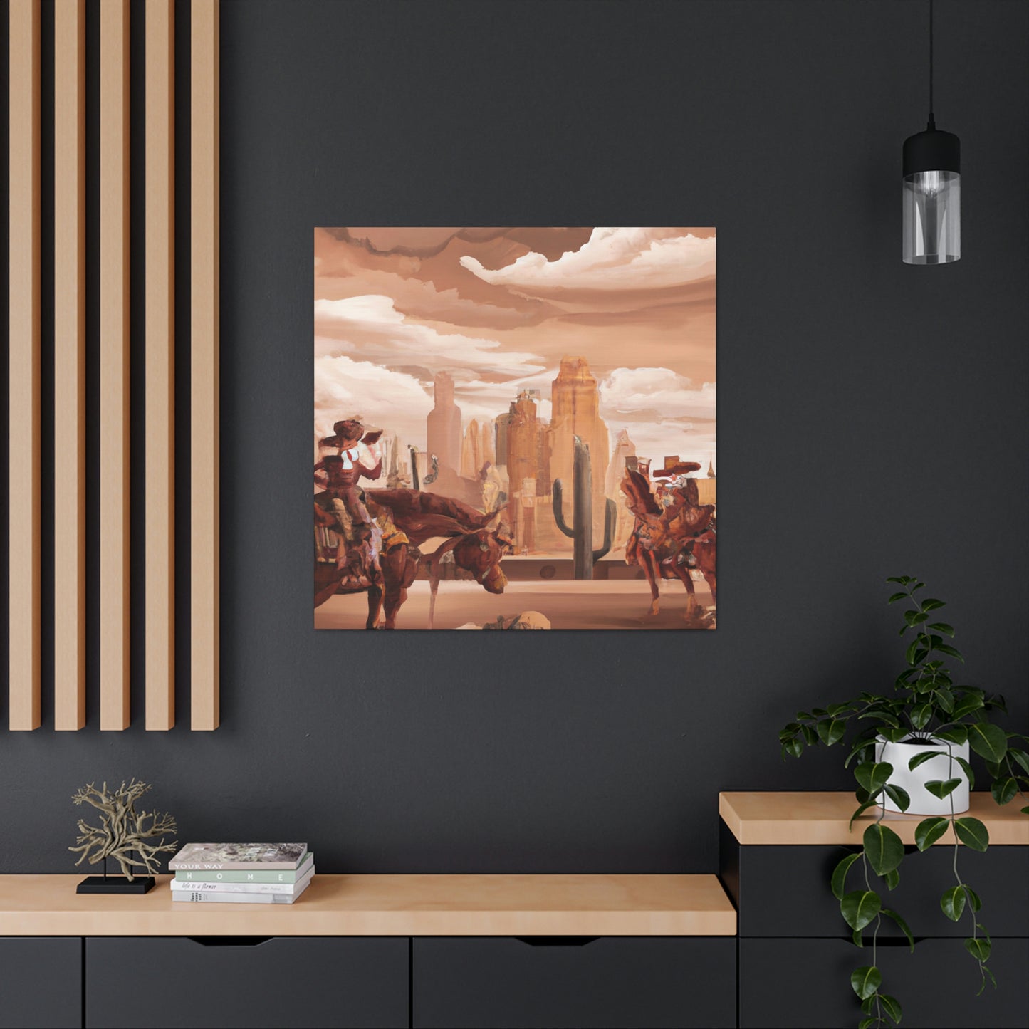 Modern Western Desertscape - Canvas