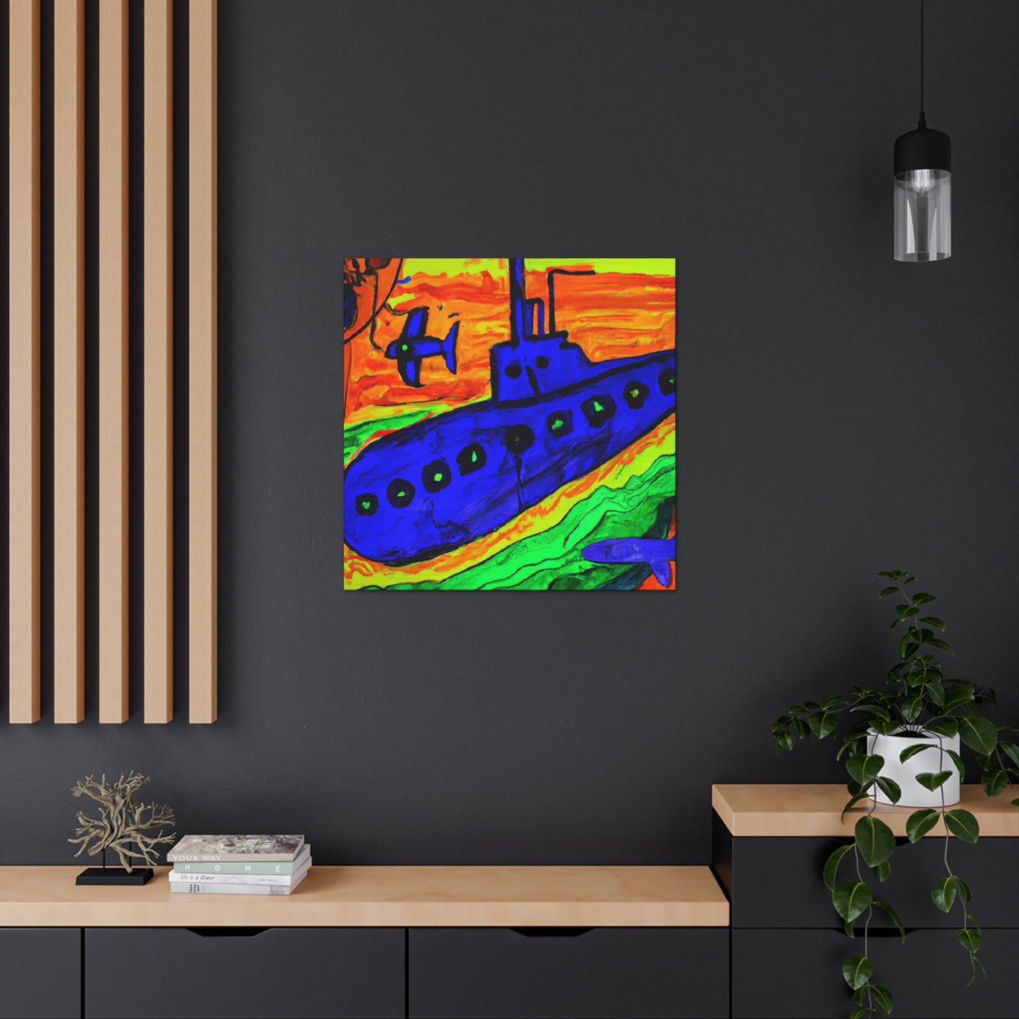 Submarine in Fauve Colors - Canvas