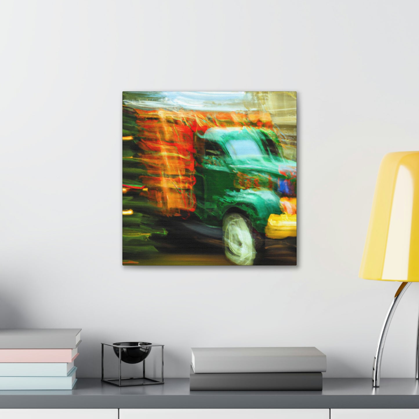 "Truck with Christmas Cheer" - Canvas