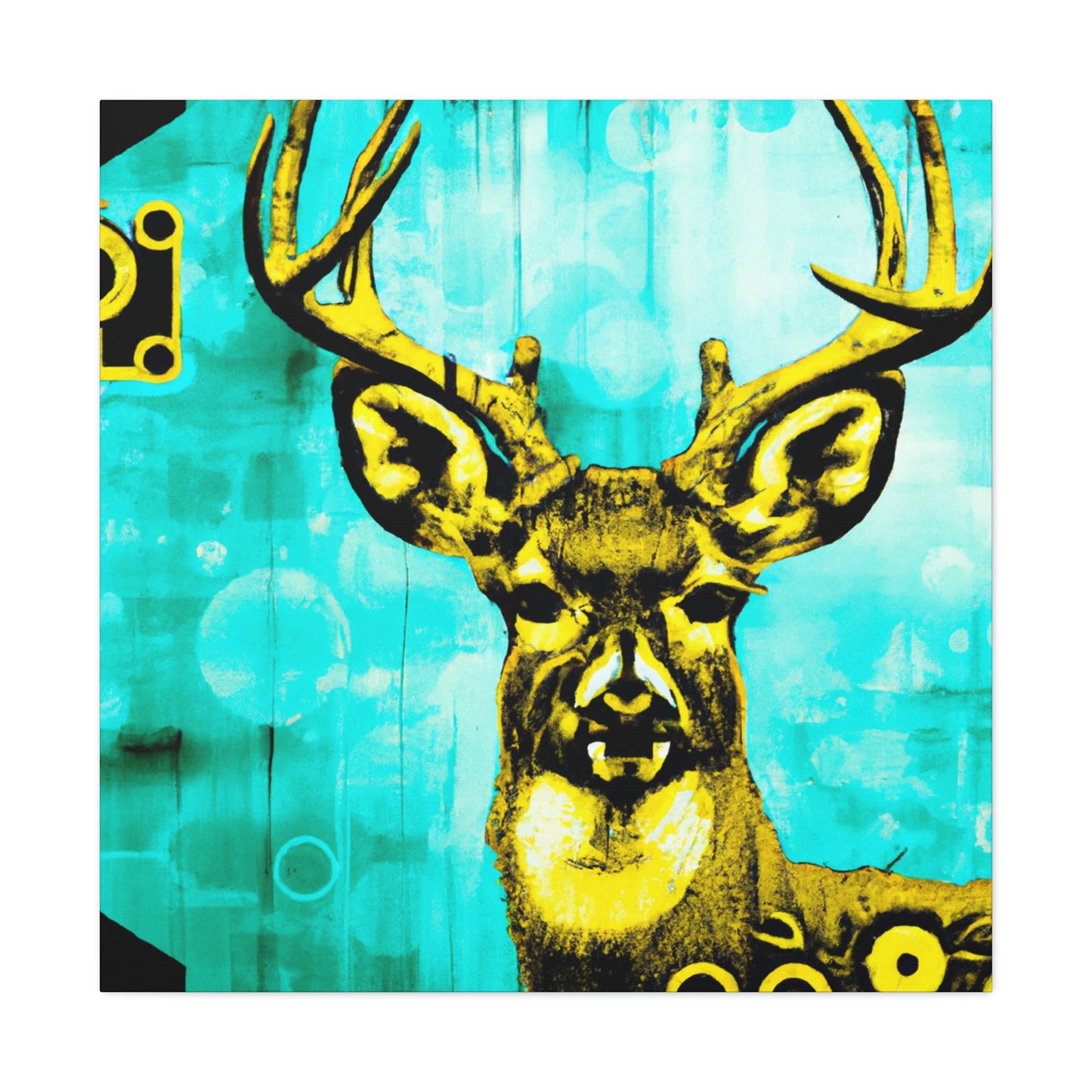 "Deer on a Steam Train" - Canvas