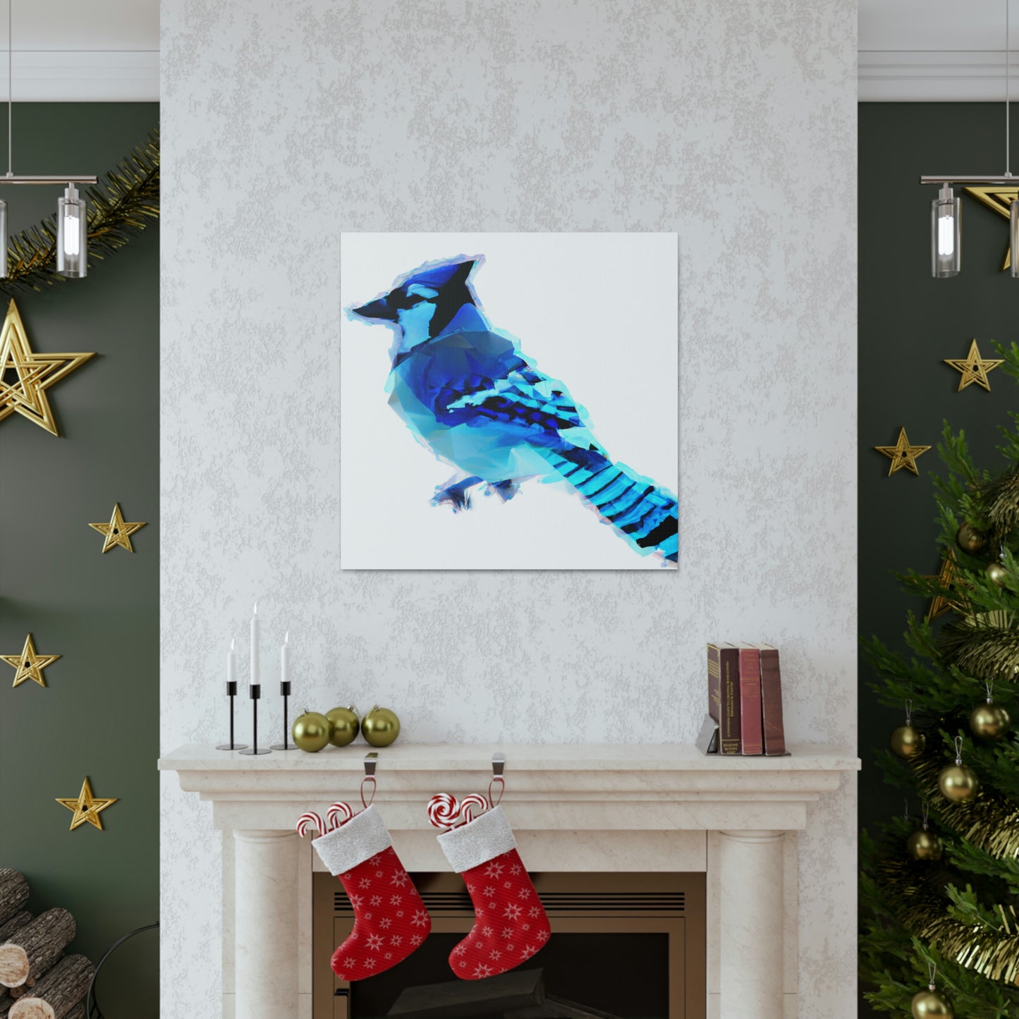 "Blue Jay Reflection Art" - Canvas