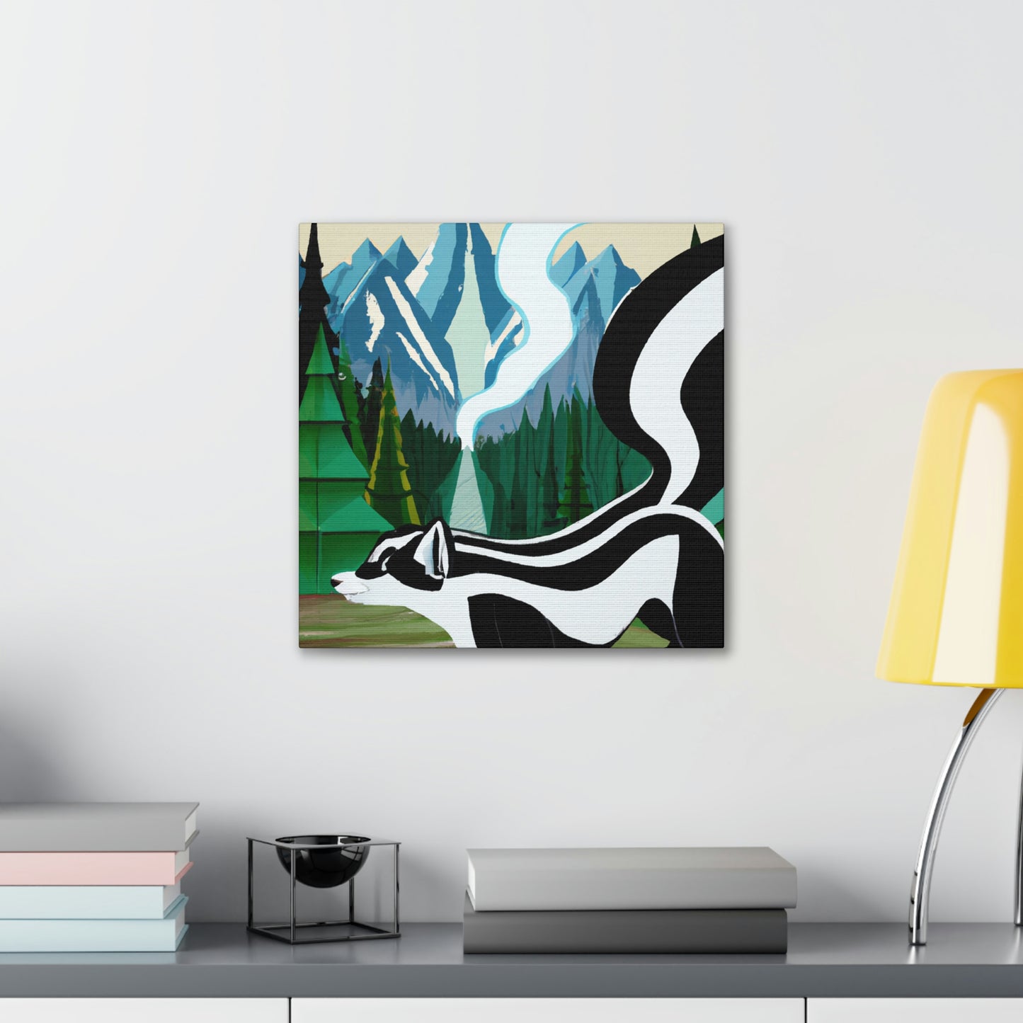 Skunk in Art Deco - Canvas