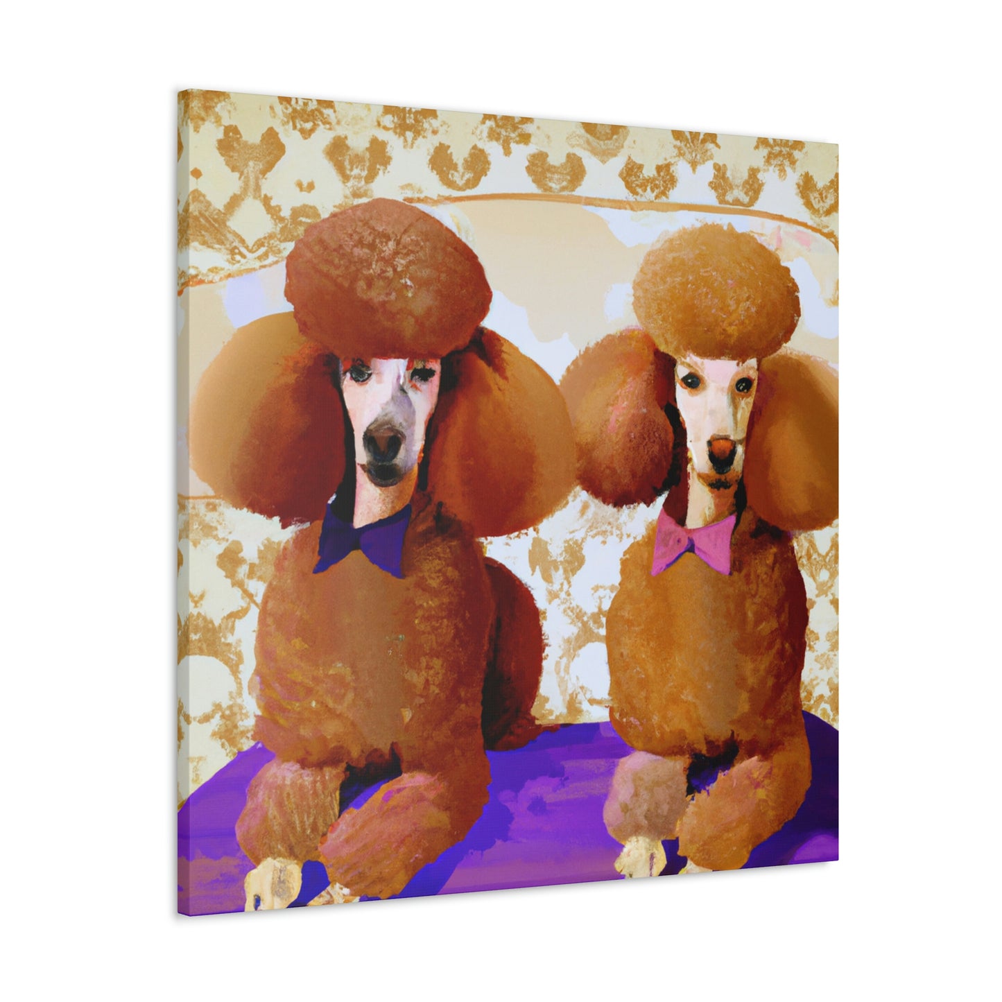 "Poodle in Art Deco" - Canvas