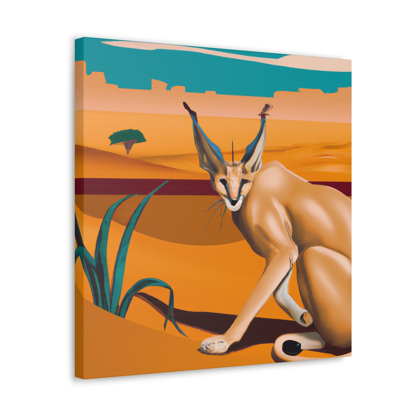 "Caracal's Classic Shine" - Canvas