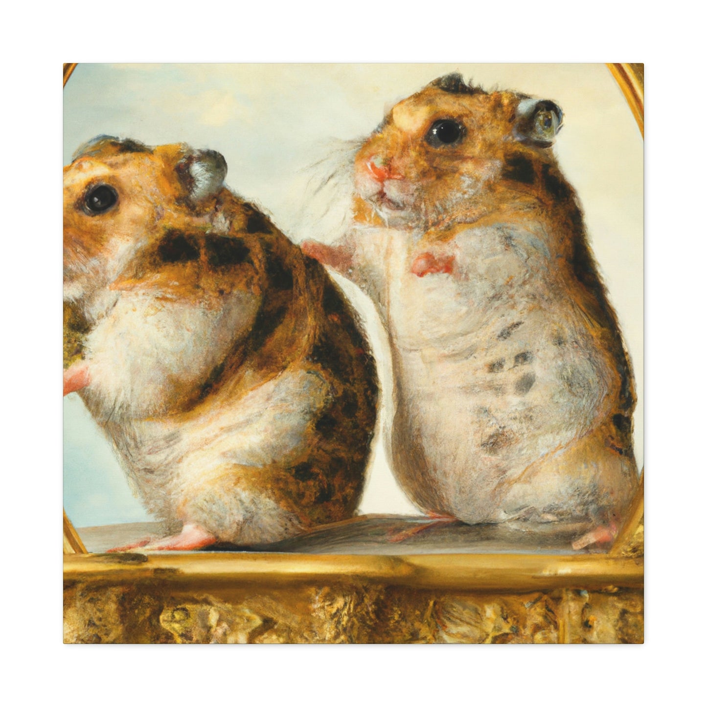 "Hamsters in Baroque". - Canvas