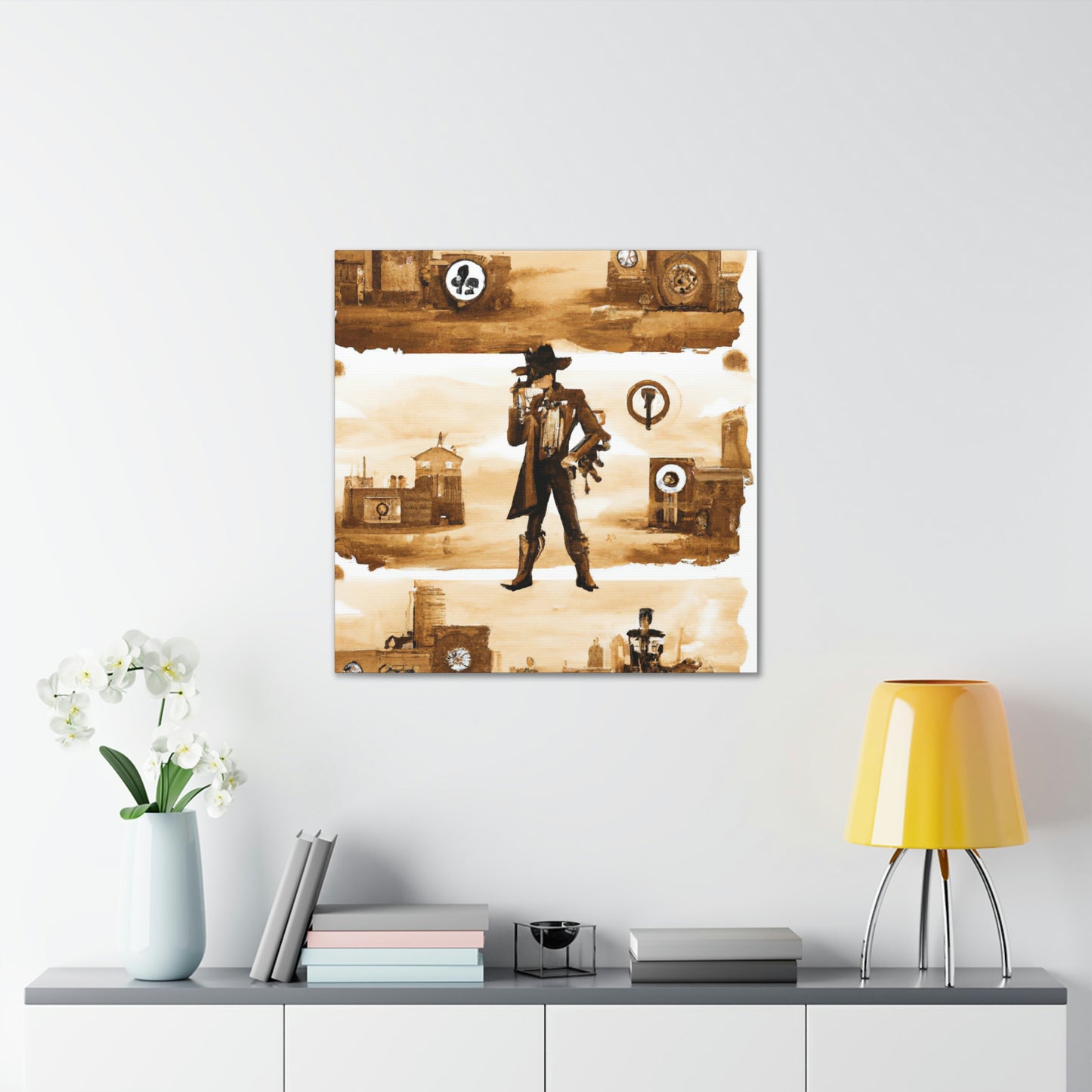 "Steam Town Wild West" - Canvas