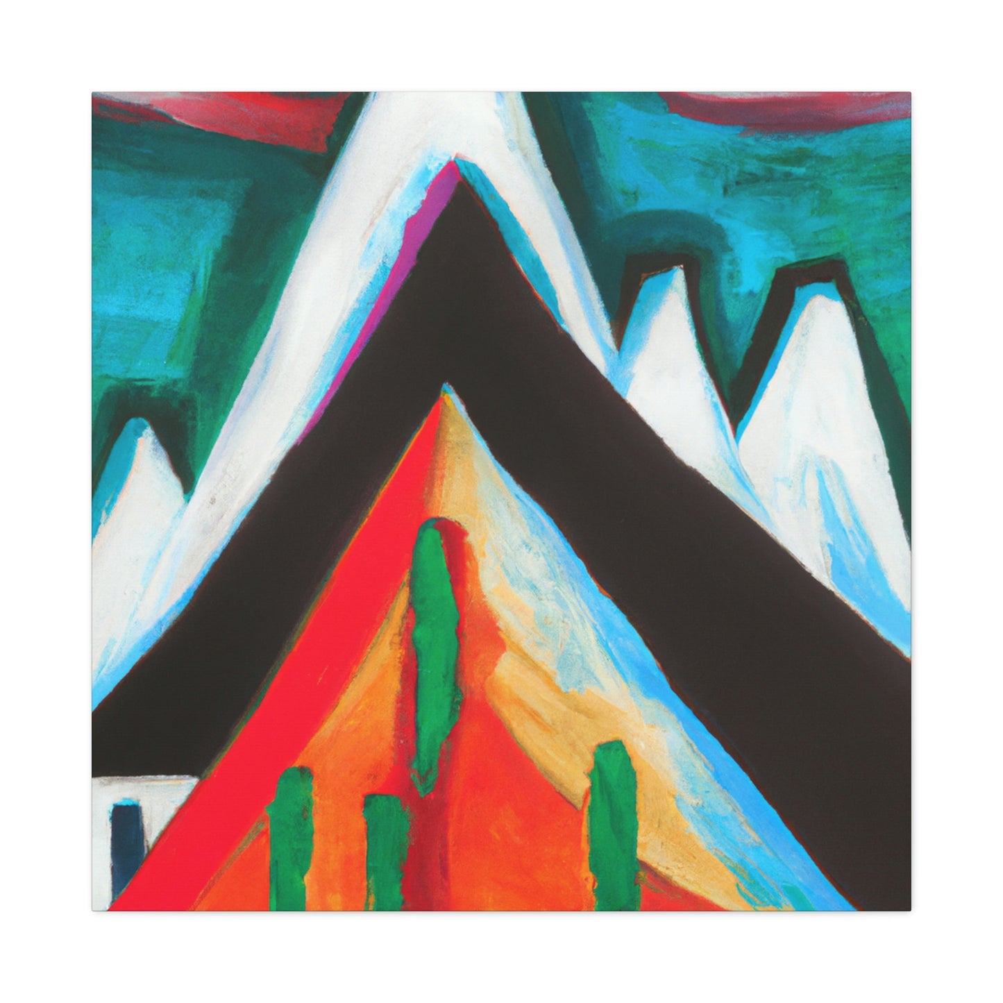 Mountain Abstract Expressionism - Canvas