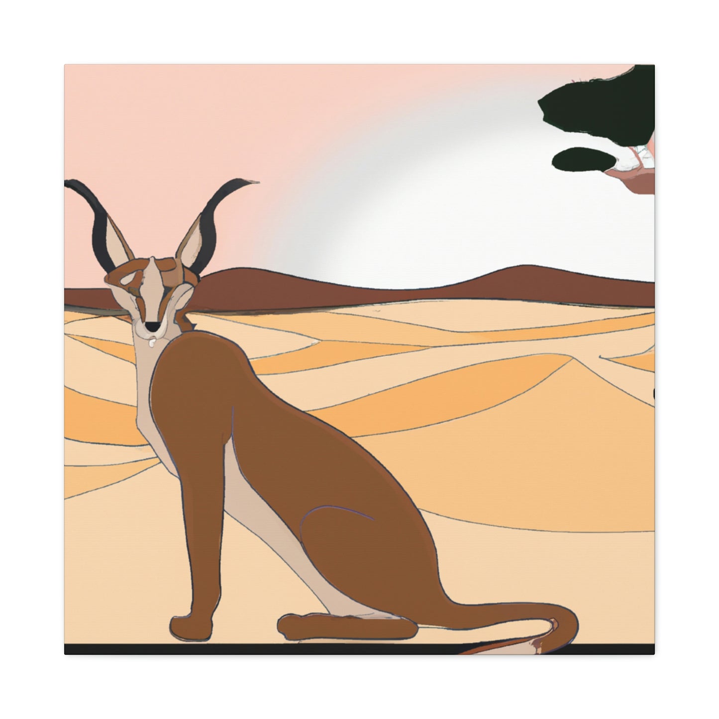 Caracal's Classic Charm - Canvas