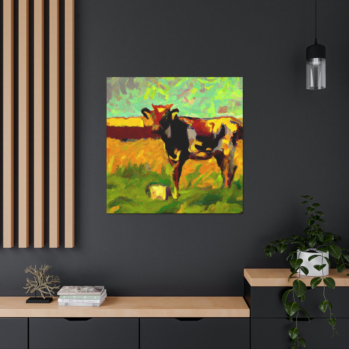 Jersey Cow Expressionism - Canvas