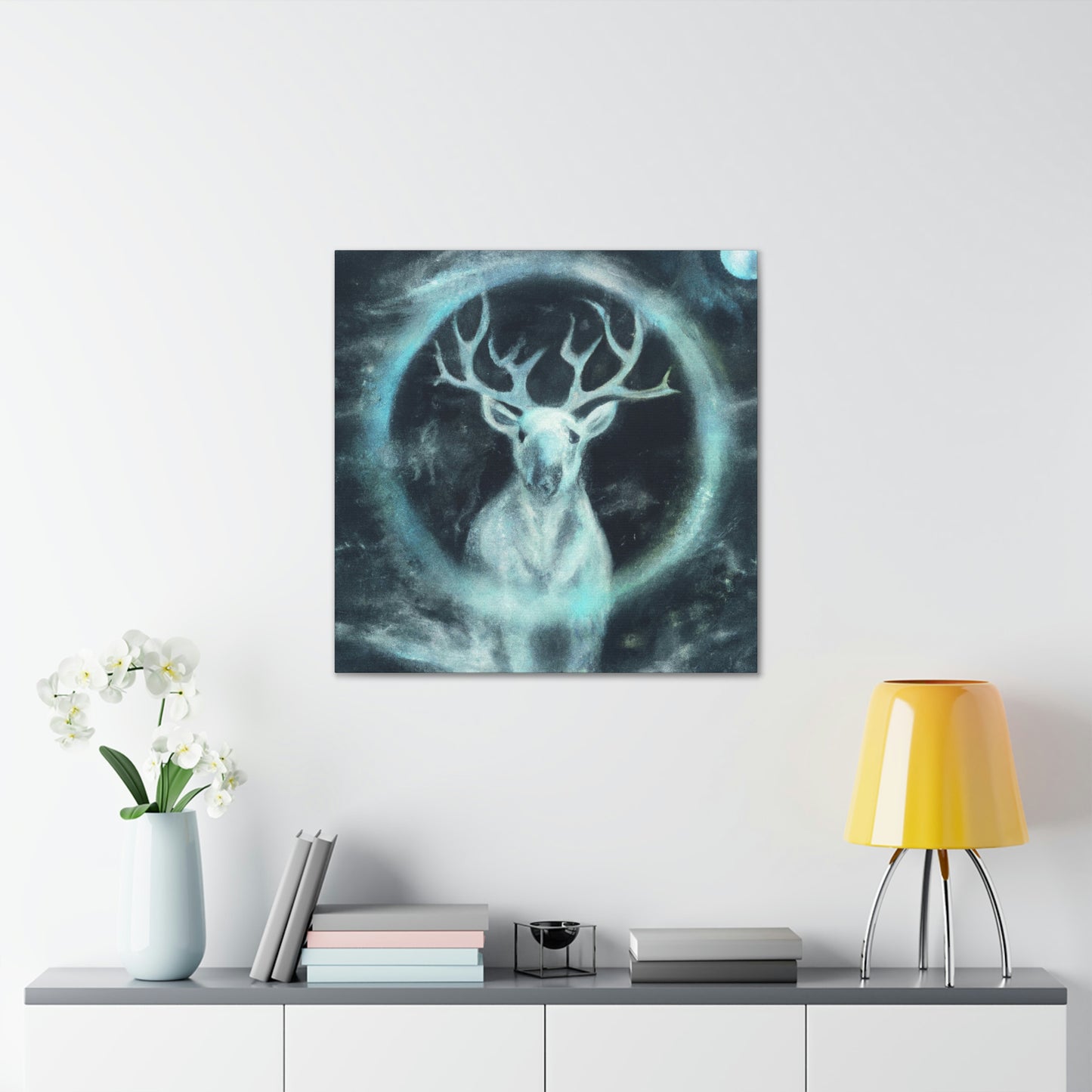 Reindeer in Moonlight - Canvas