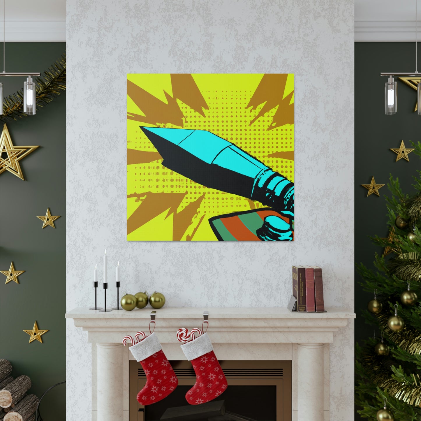 "Bullets in Flight Pop Art" - Canvas