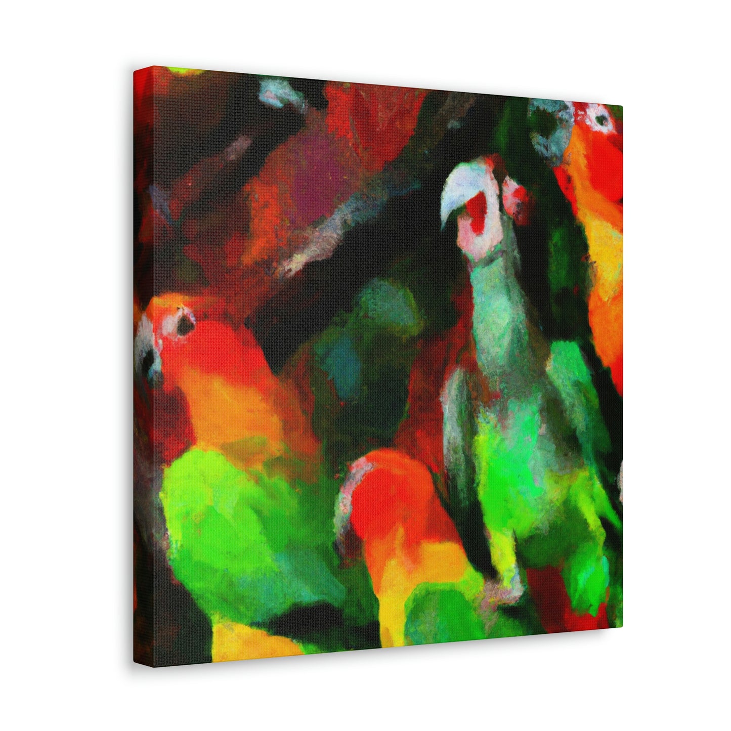 "Parrots of Senegalese Sky" - Canvas