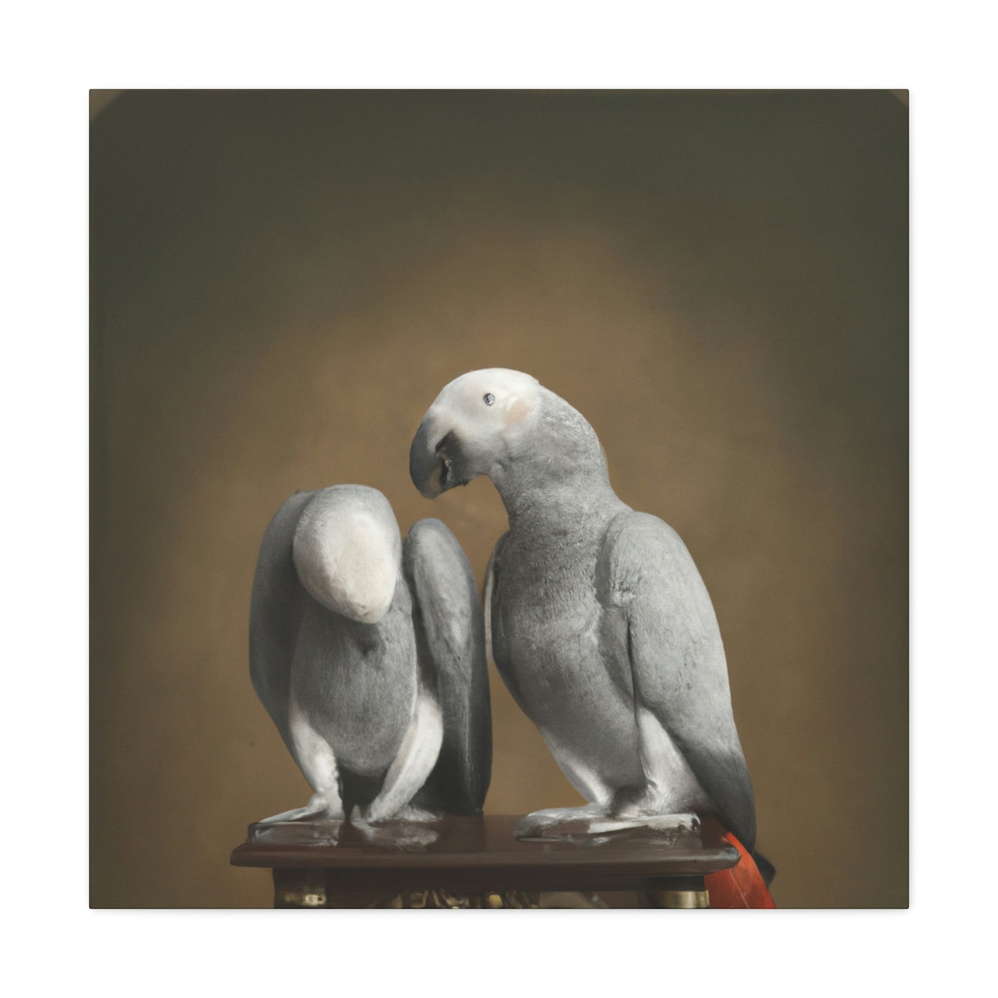 African Greys Sublime. - Canvas