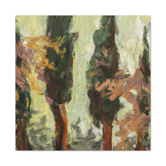 Cypress Tree Expressionism - Canvas