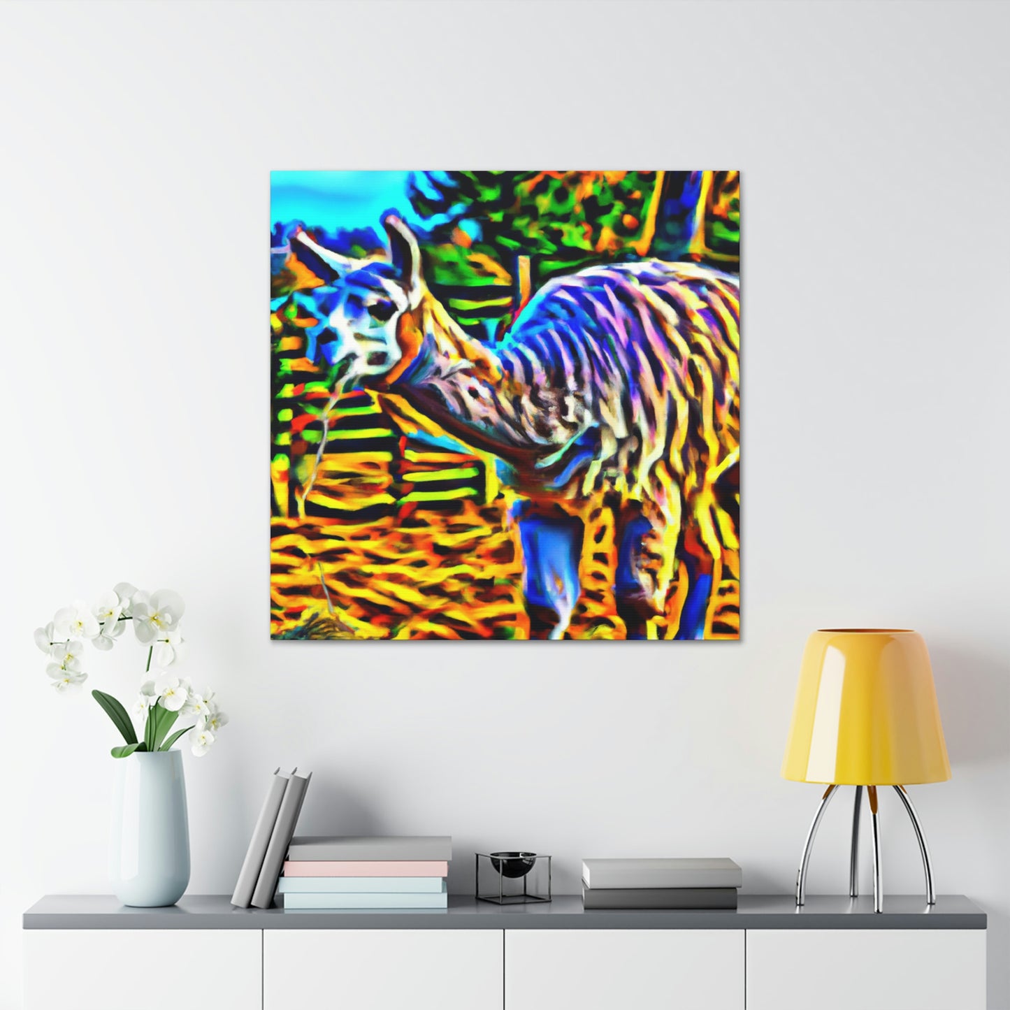 Llama at Sunrise - Canvas