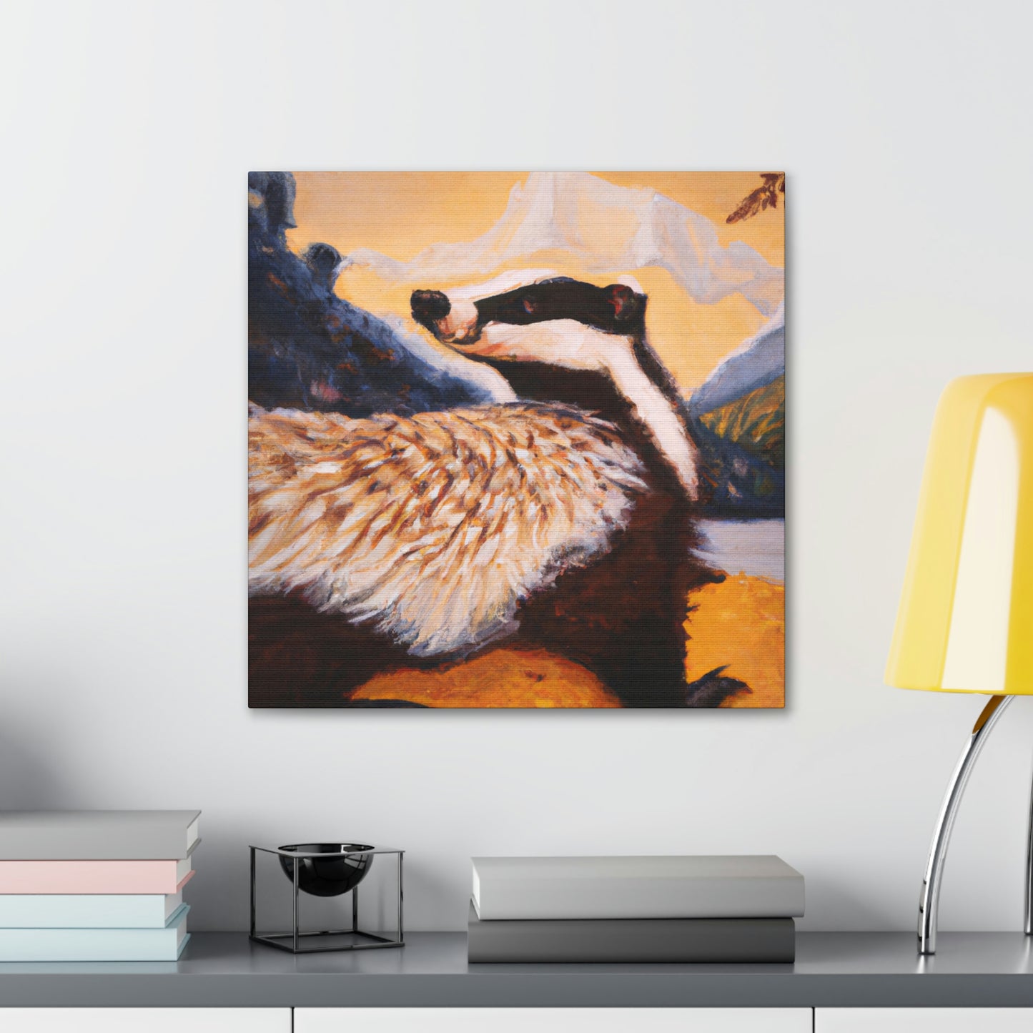 Badger in Deco Style - Canvas