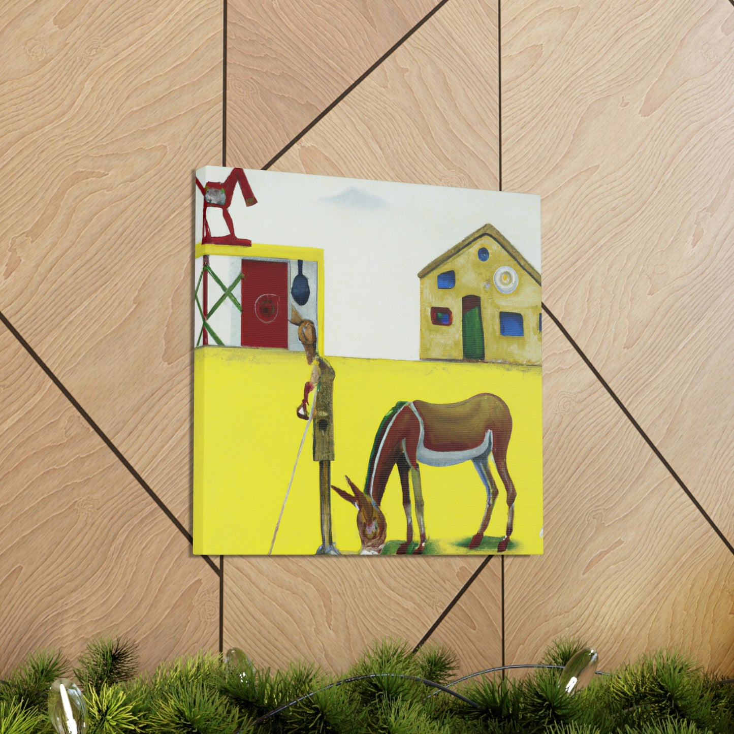 Mules in Dreamscape. - Canvas