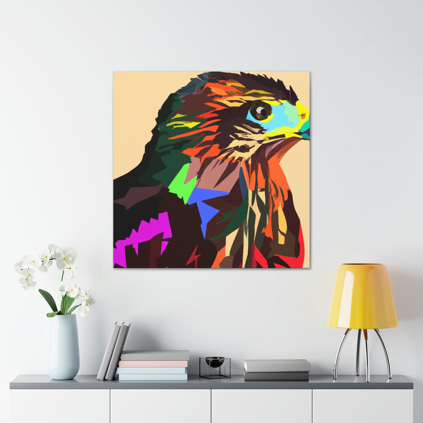 Hawk in Pop Art - Canvas