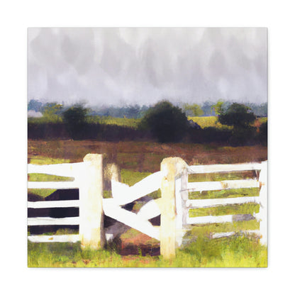 "Fence in the Barnyard" - Canvas