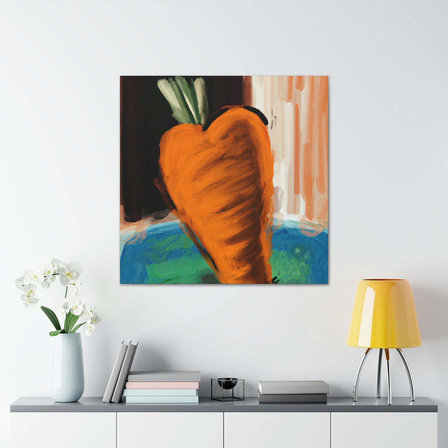 Carrot's Expressionist Glow - Canvas