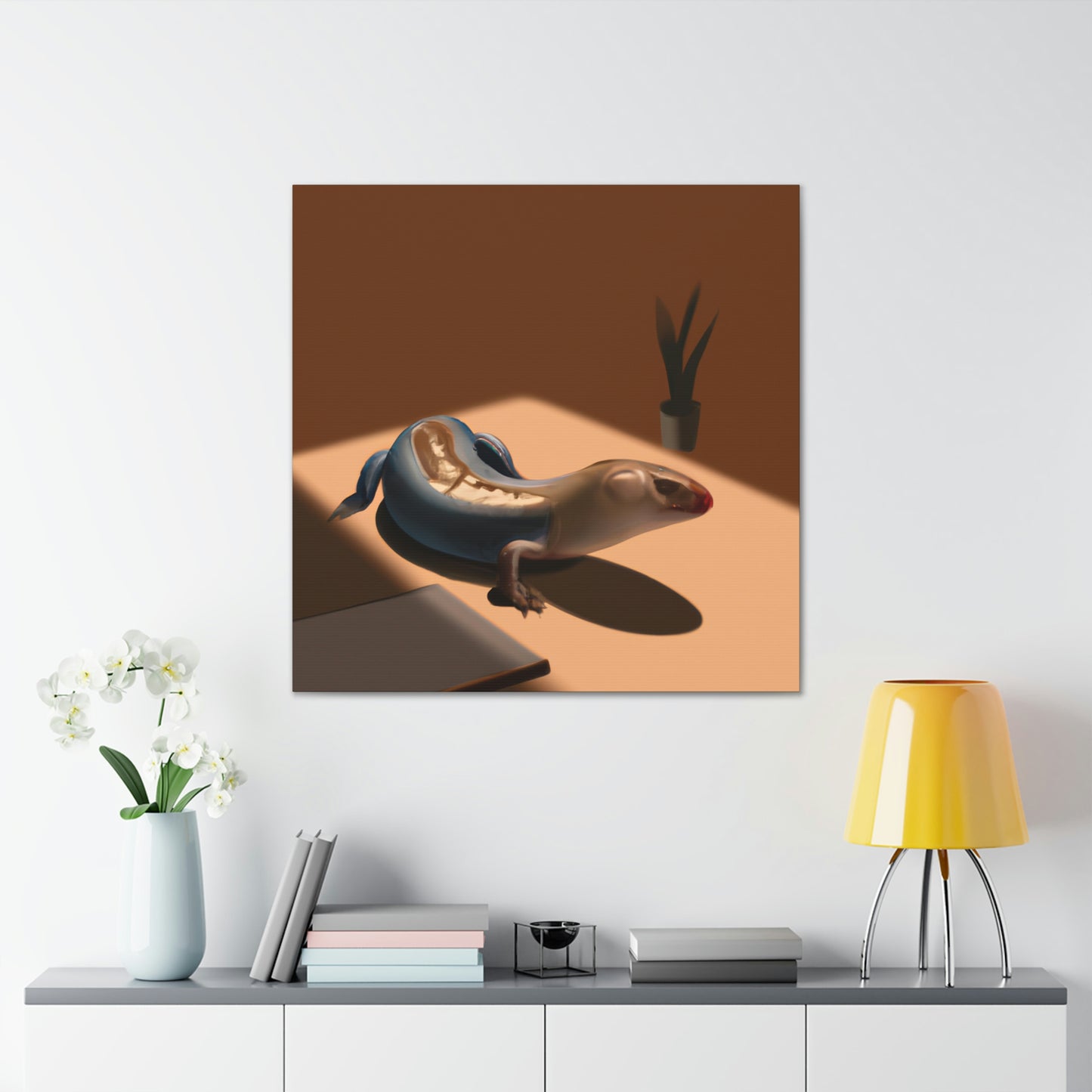 "Blue-Tongued Skink Zen" - Canvas