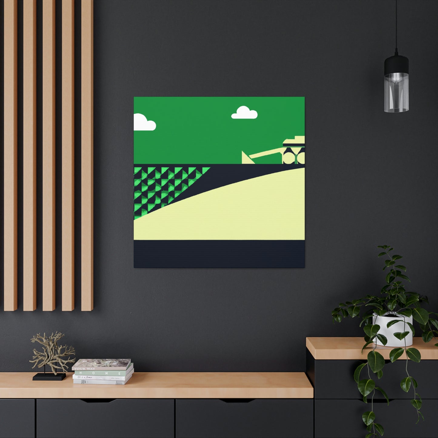 "Combine Harvester Minimalism" - Canvas