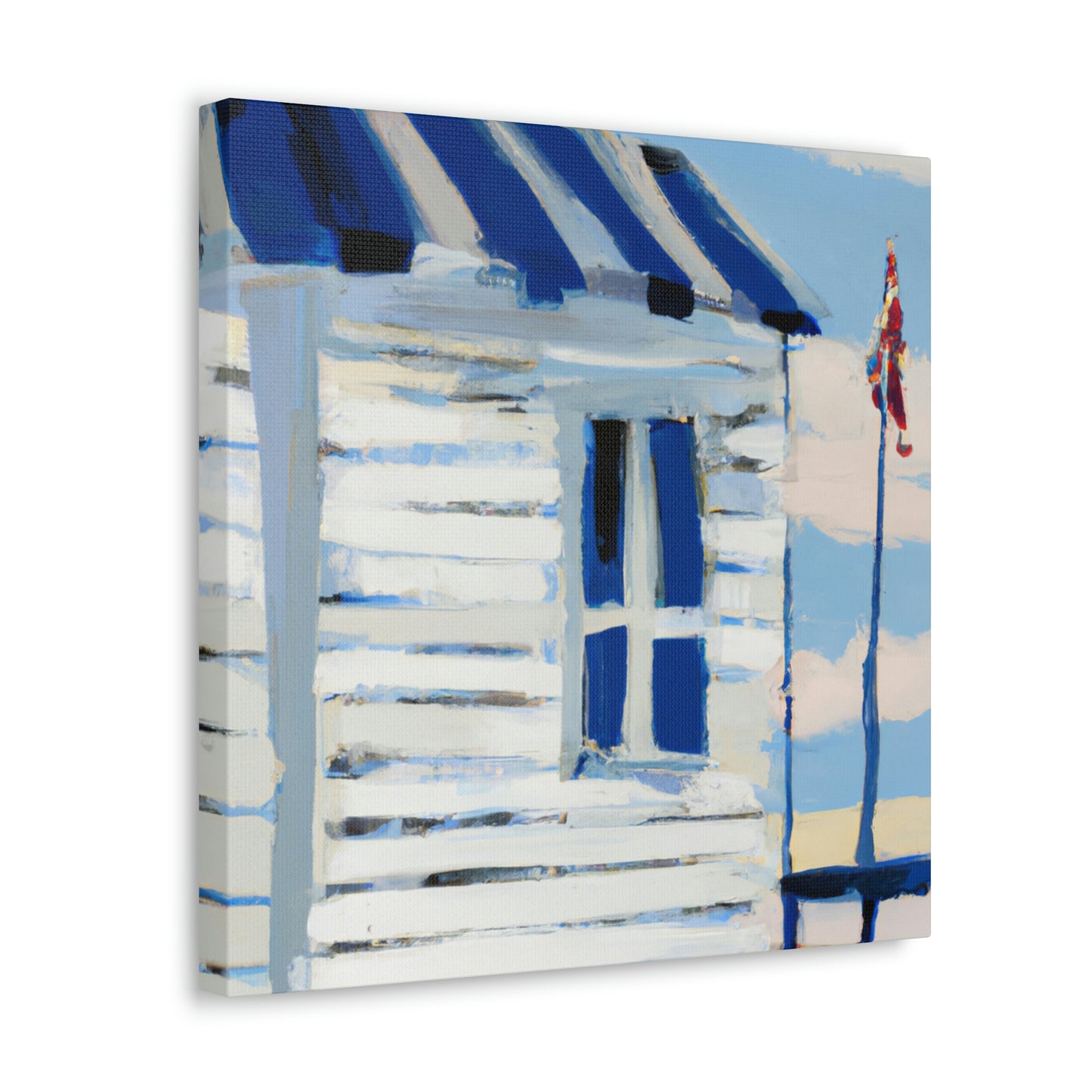 "Beach Hut Expressionism" - Canvas