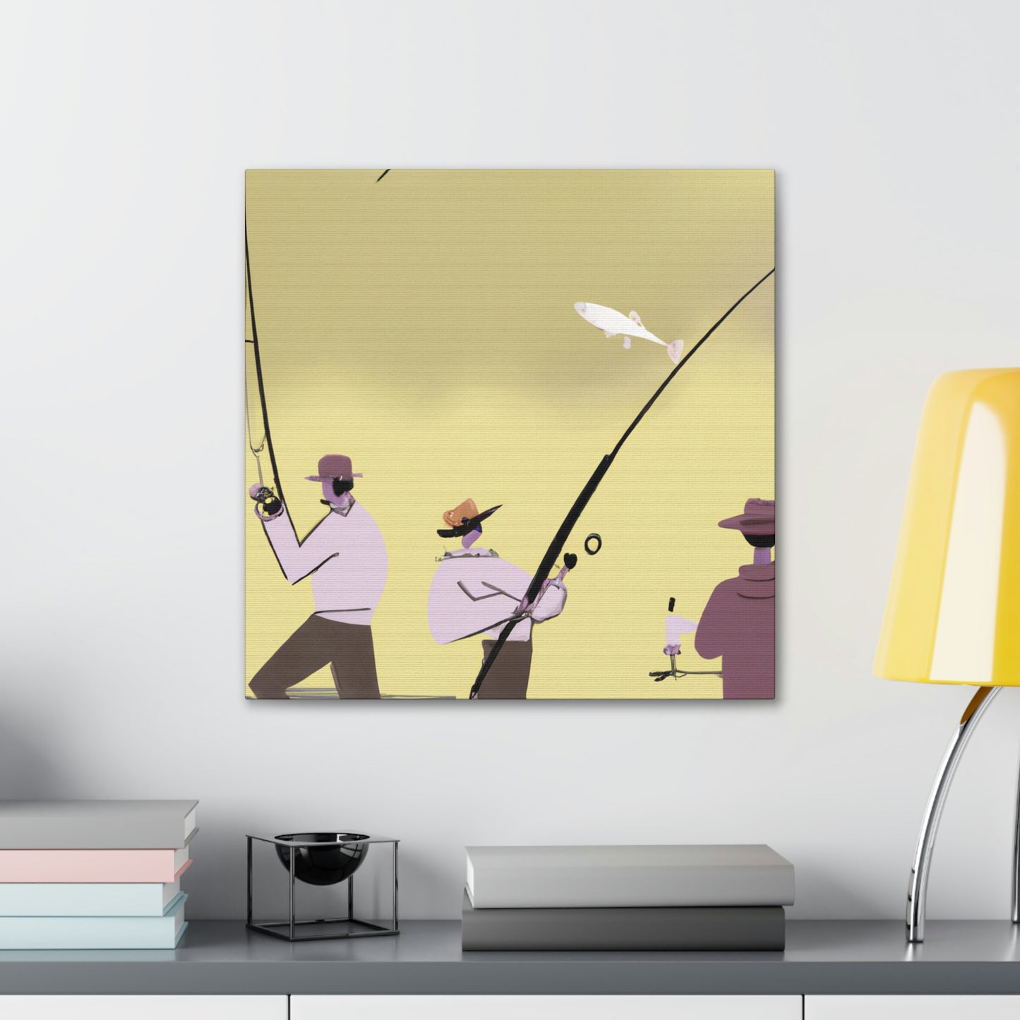 "Fishing in Minimalism" - Canvas