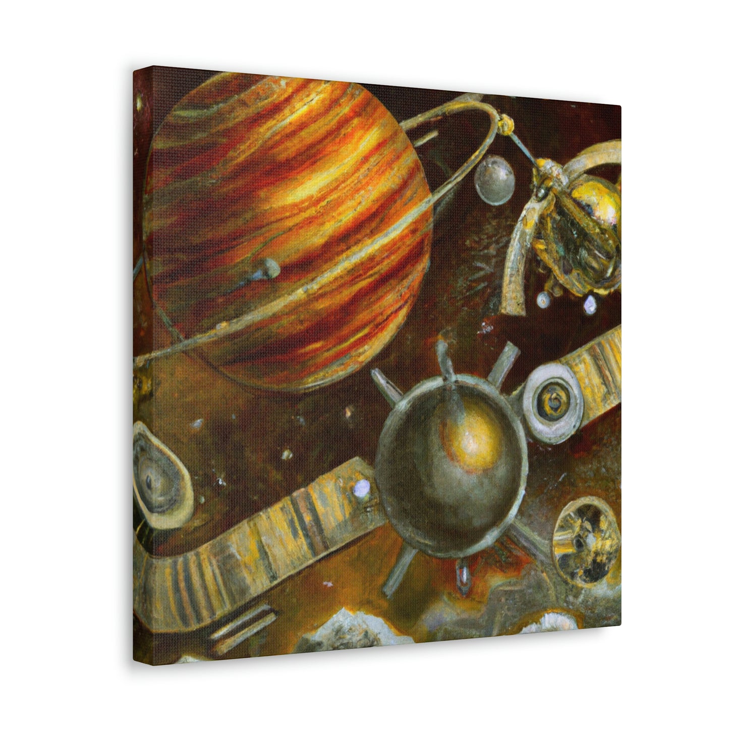 "Jupiter in Steampunk Hues" - Canvas