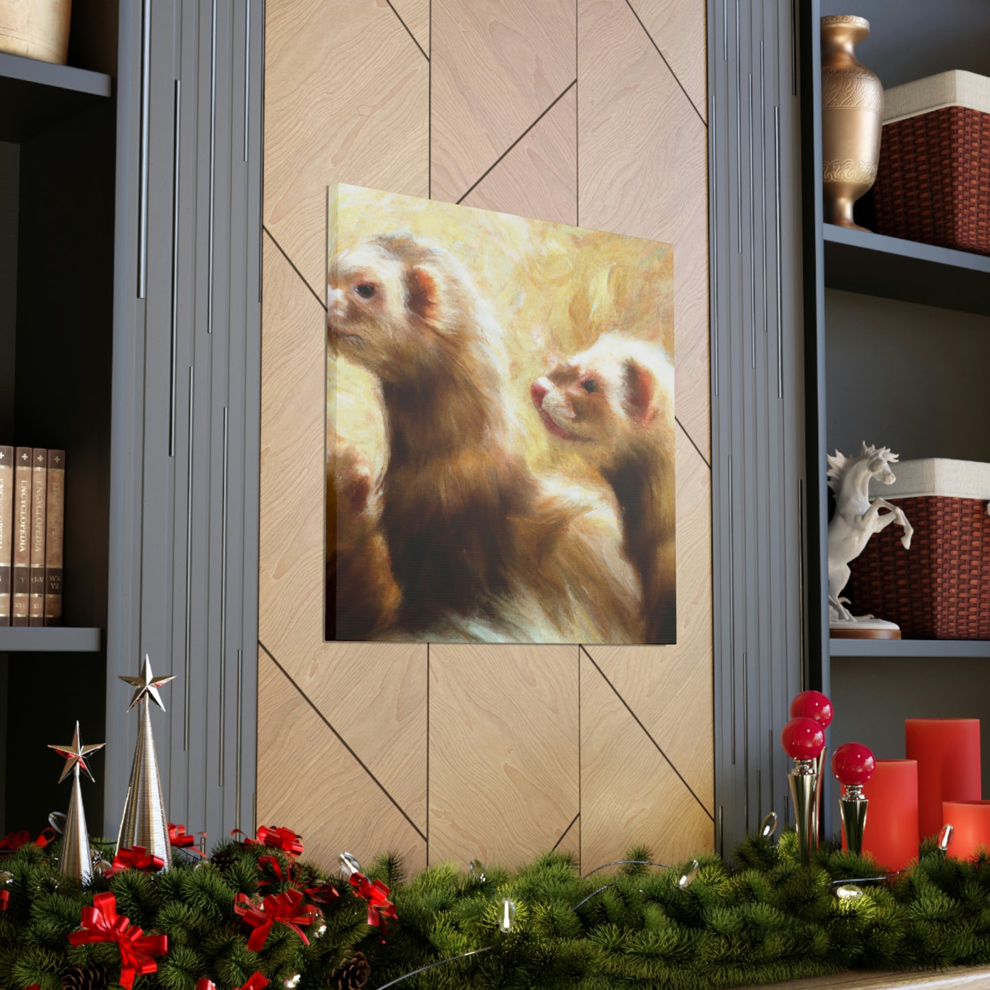 Ferrets in Impressionism - Canvas