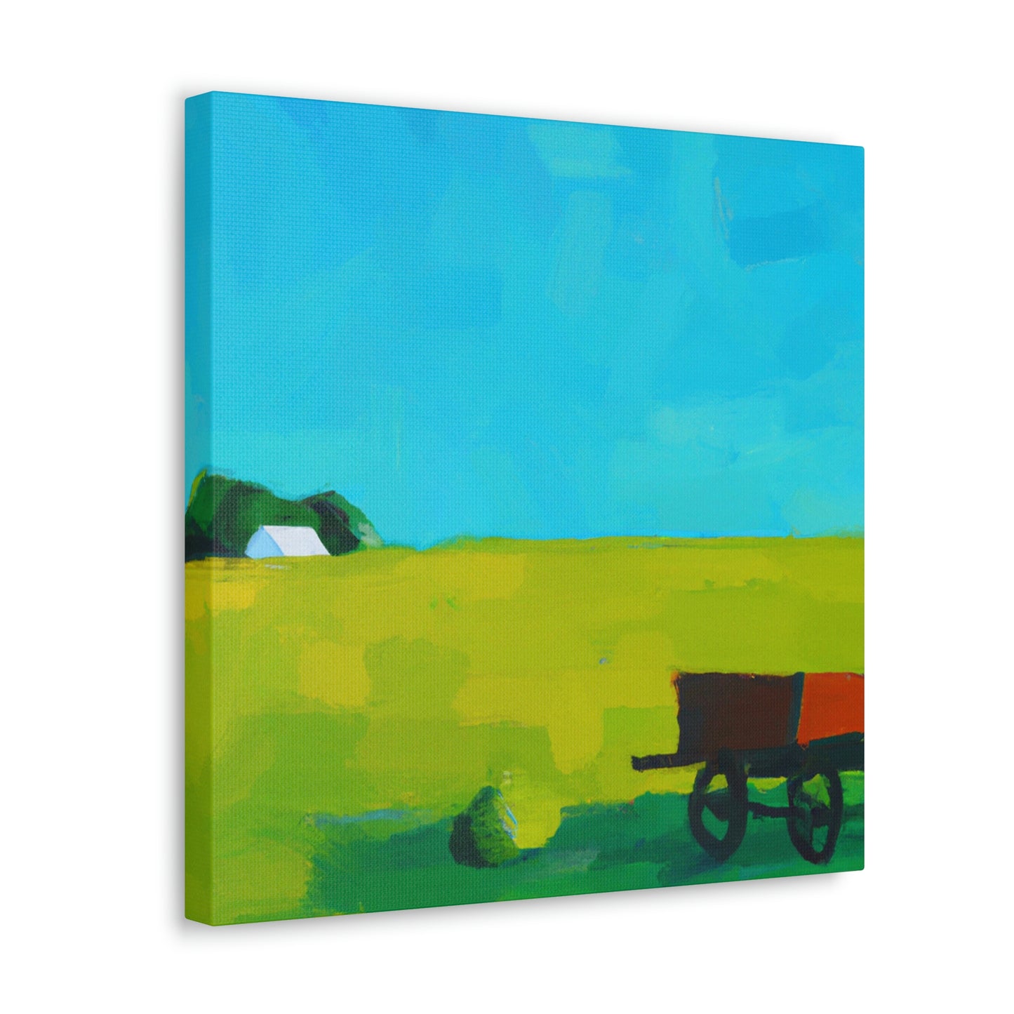 "Hay Wagon Minimalism" - Canvas