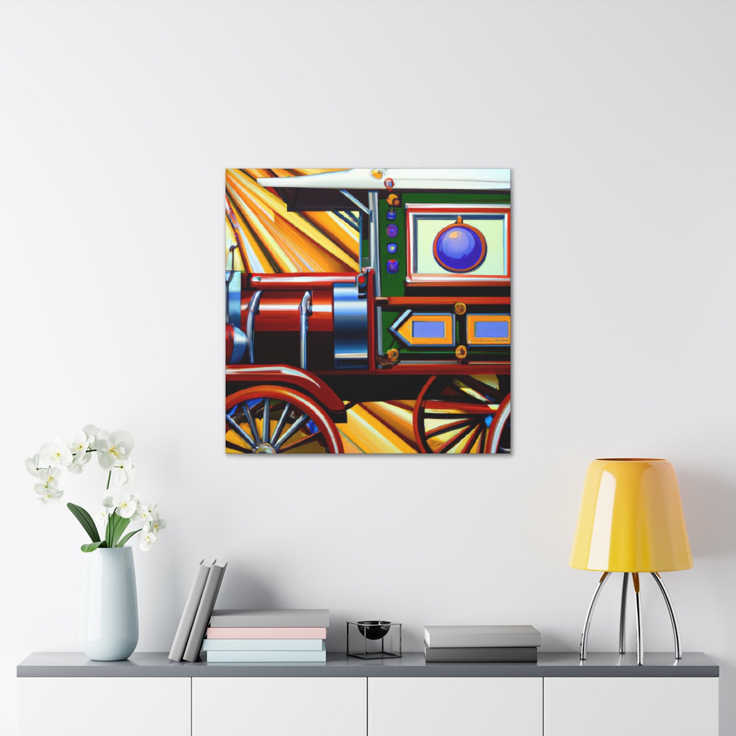 "Wheels of Grandeur Vibrant" - Canvas