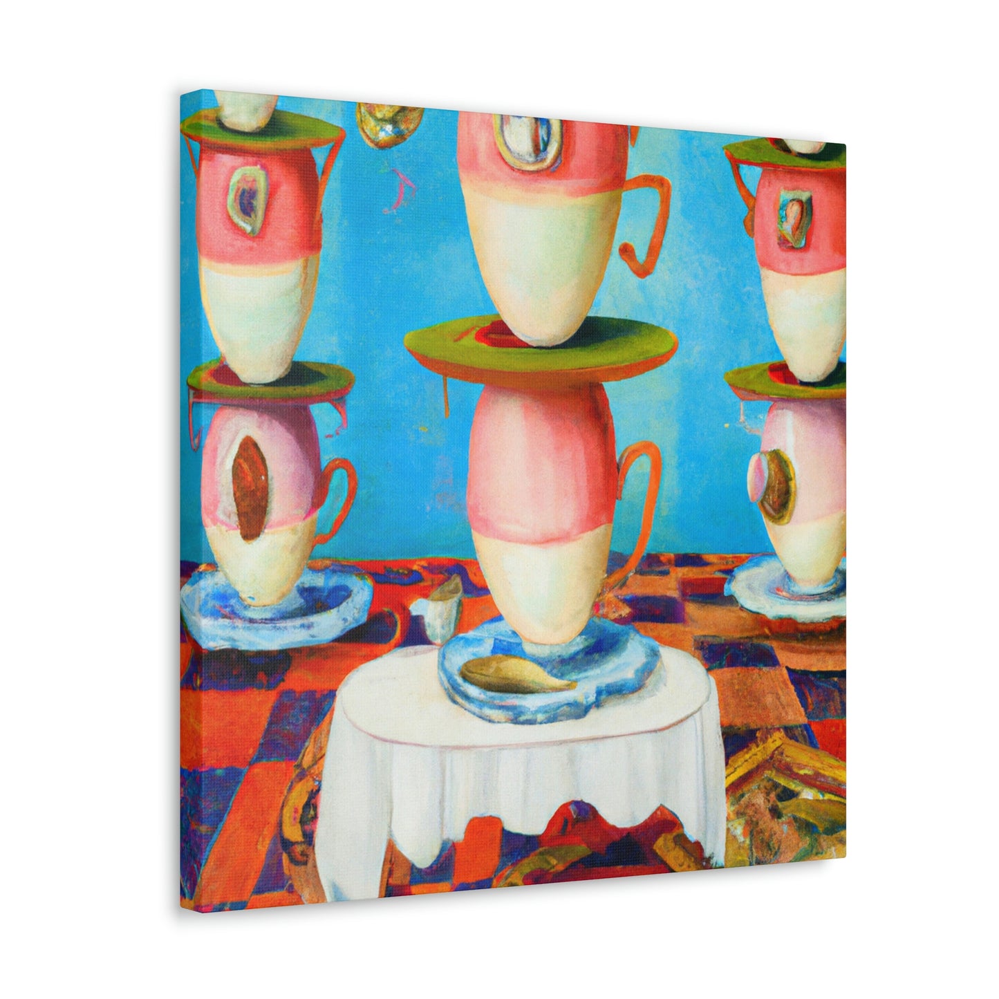 "Tea Cups in Dreamland" - Canvas