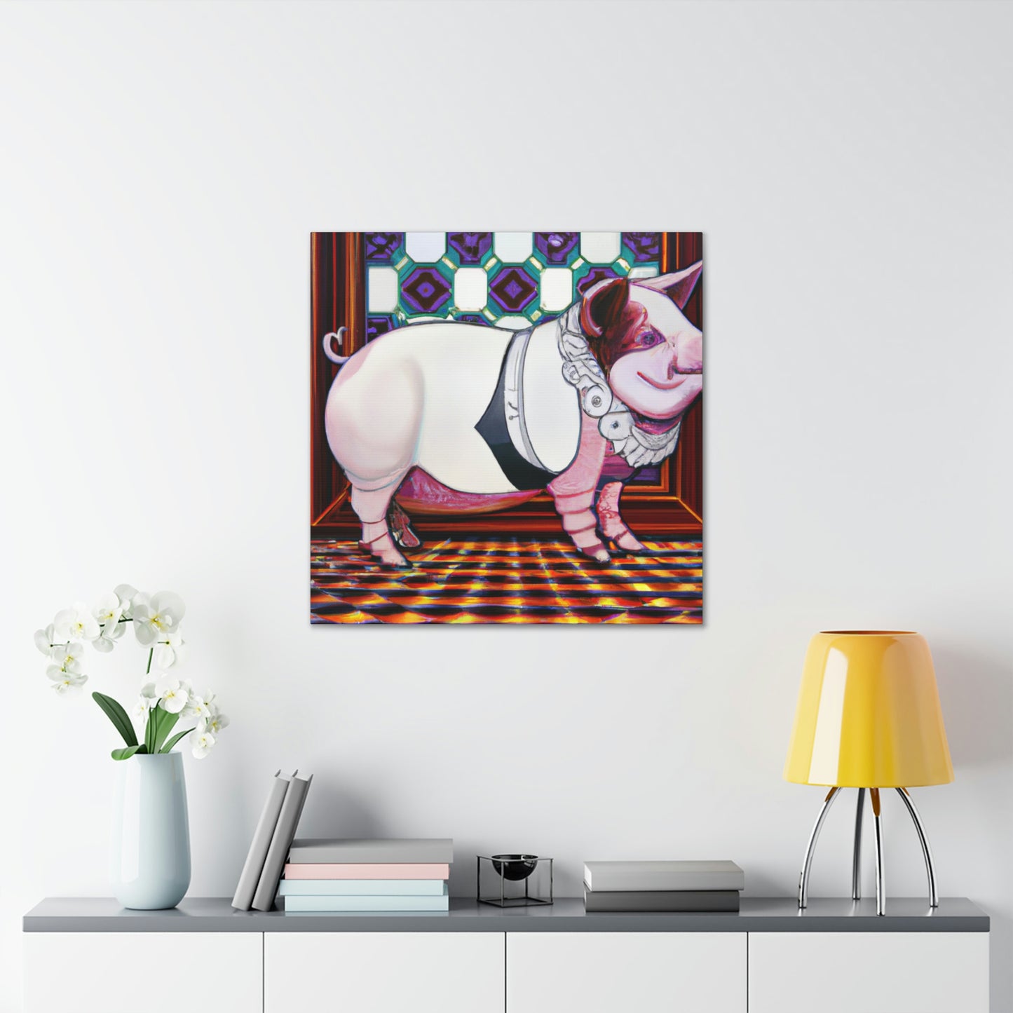 "Piggy Power Dance!" - Canvas