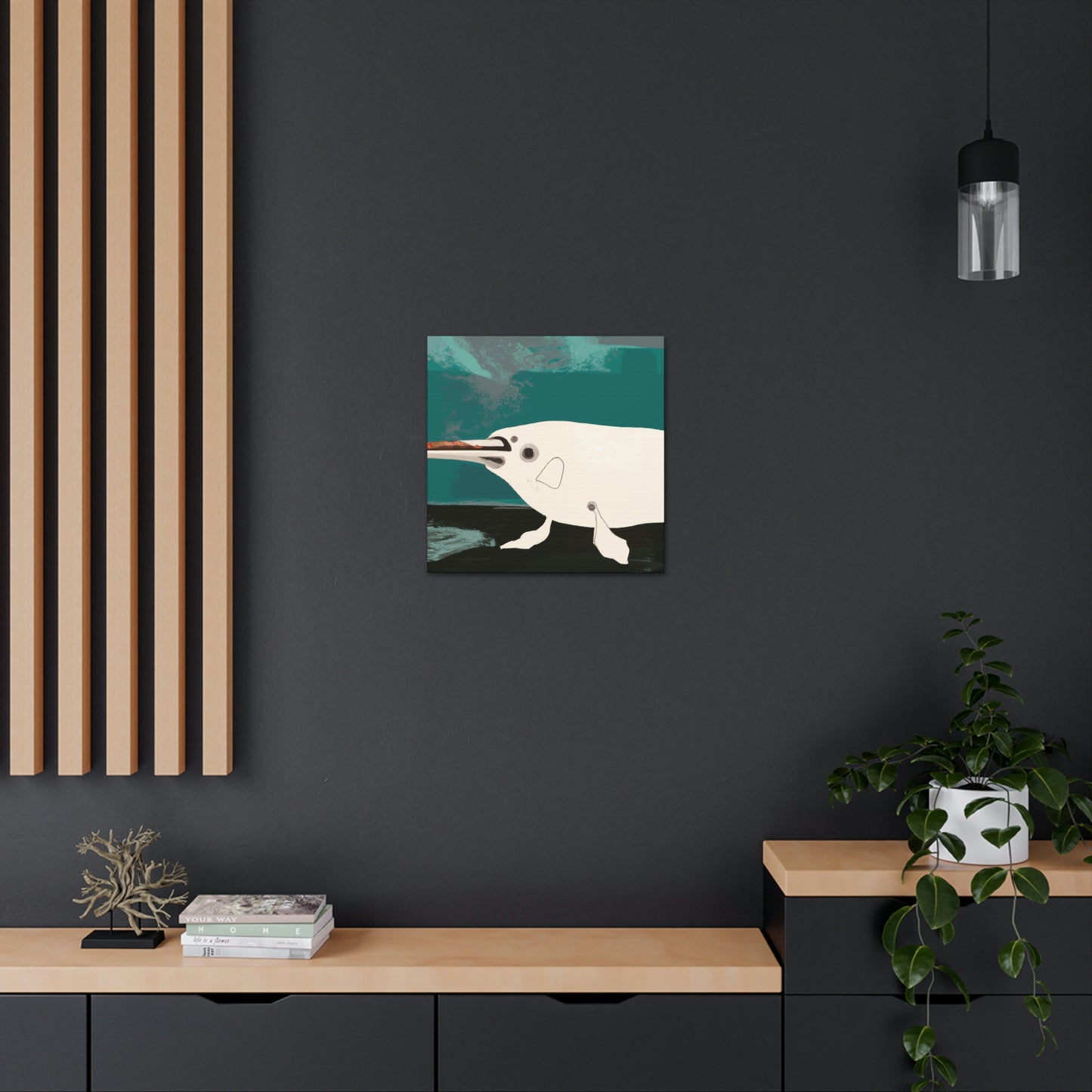 "Narwhal Dreaming Blue" - Canvas